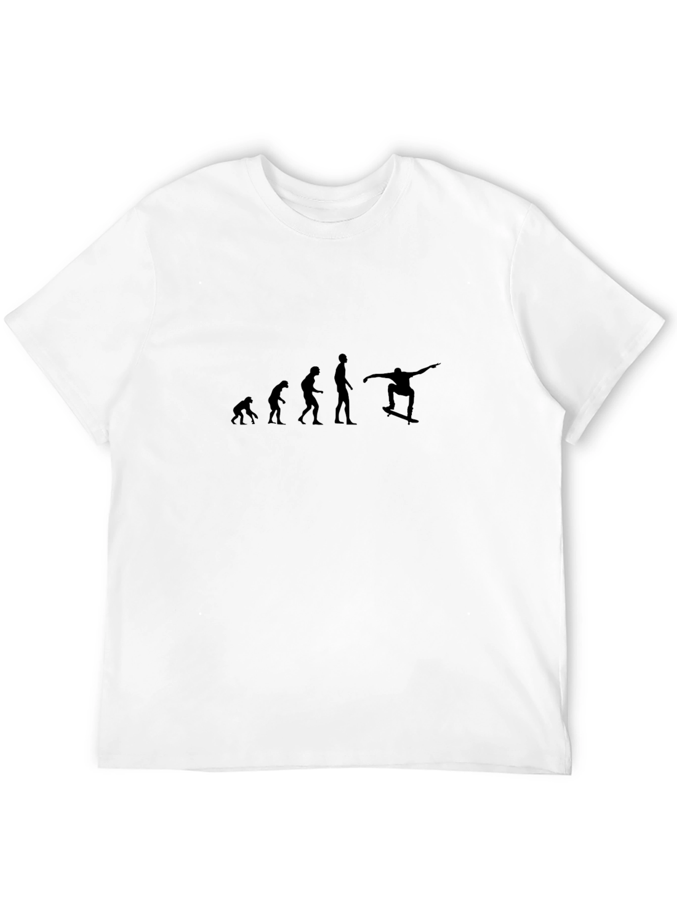 Evolution of Skateboarding Black Graphic Tee