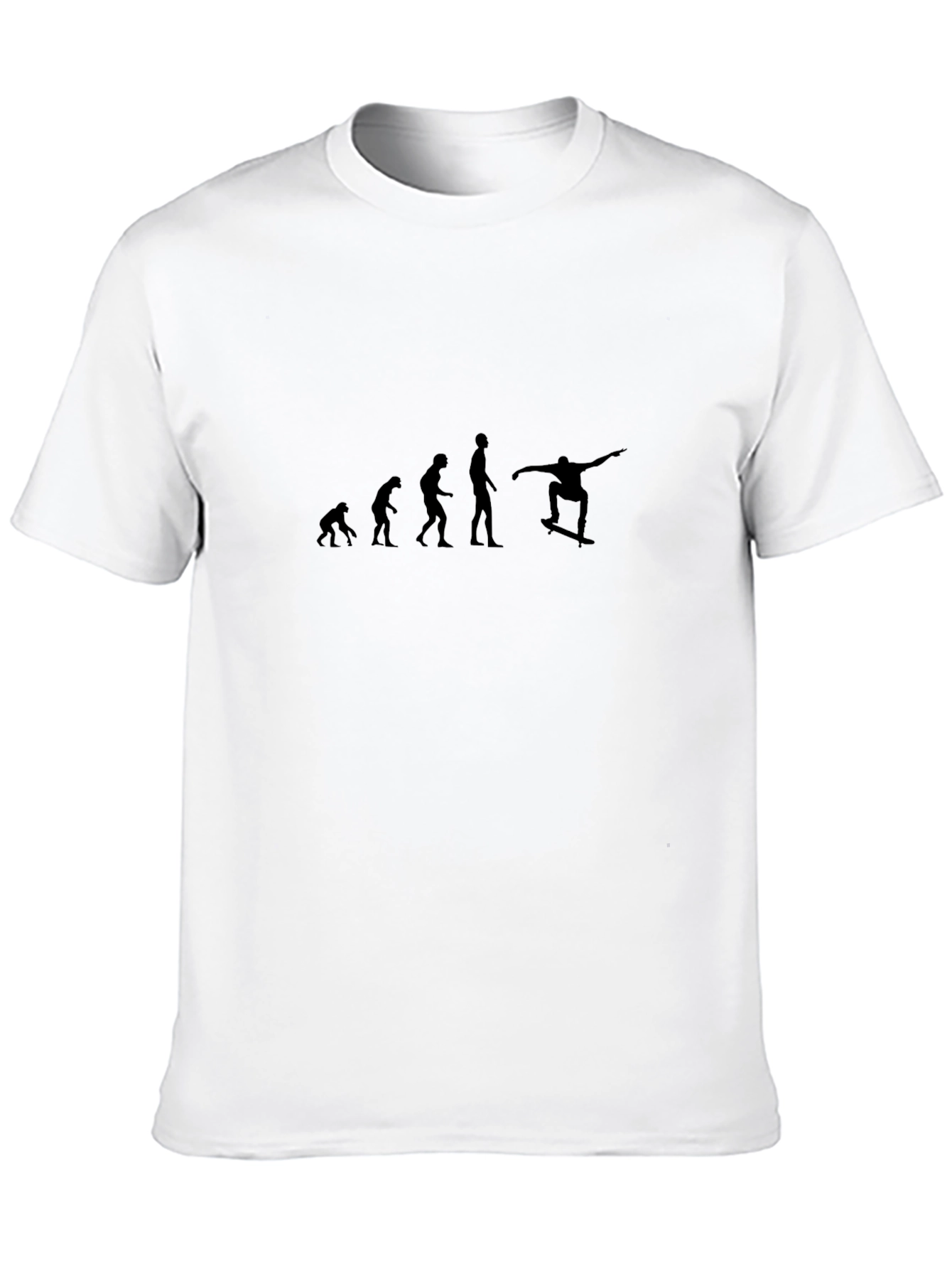 Evolution of Skateboarding Black Graphic Tee