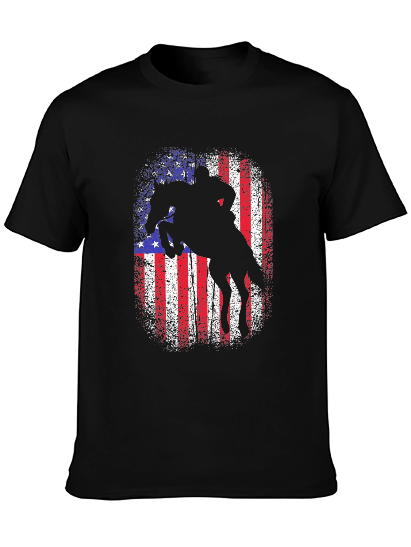 American Rodeo T-Shirt - Patriotic Rider Design
