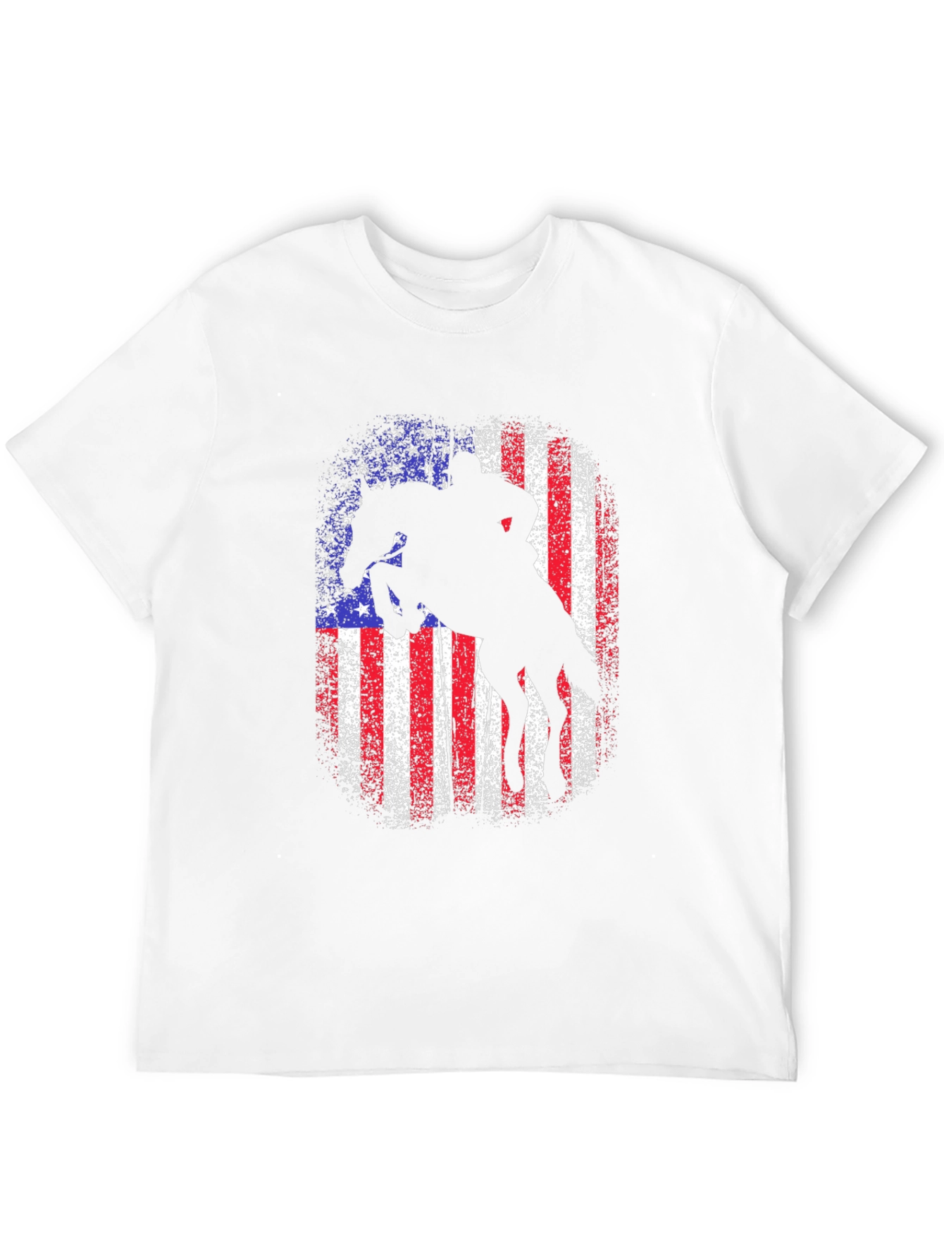 American Rodeo T-Shirt - Patriotic Rider Design