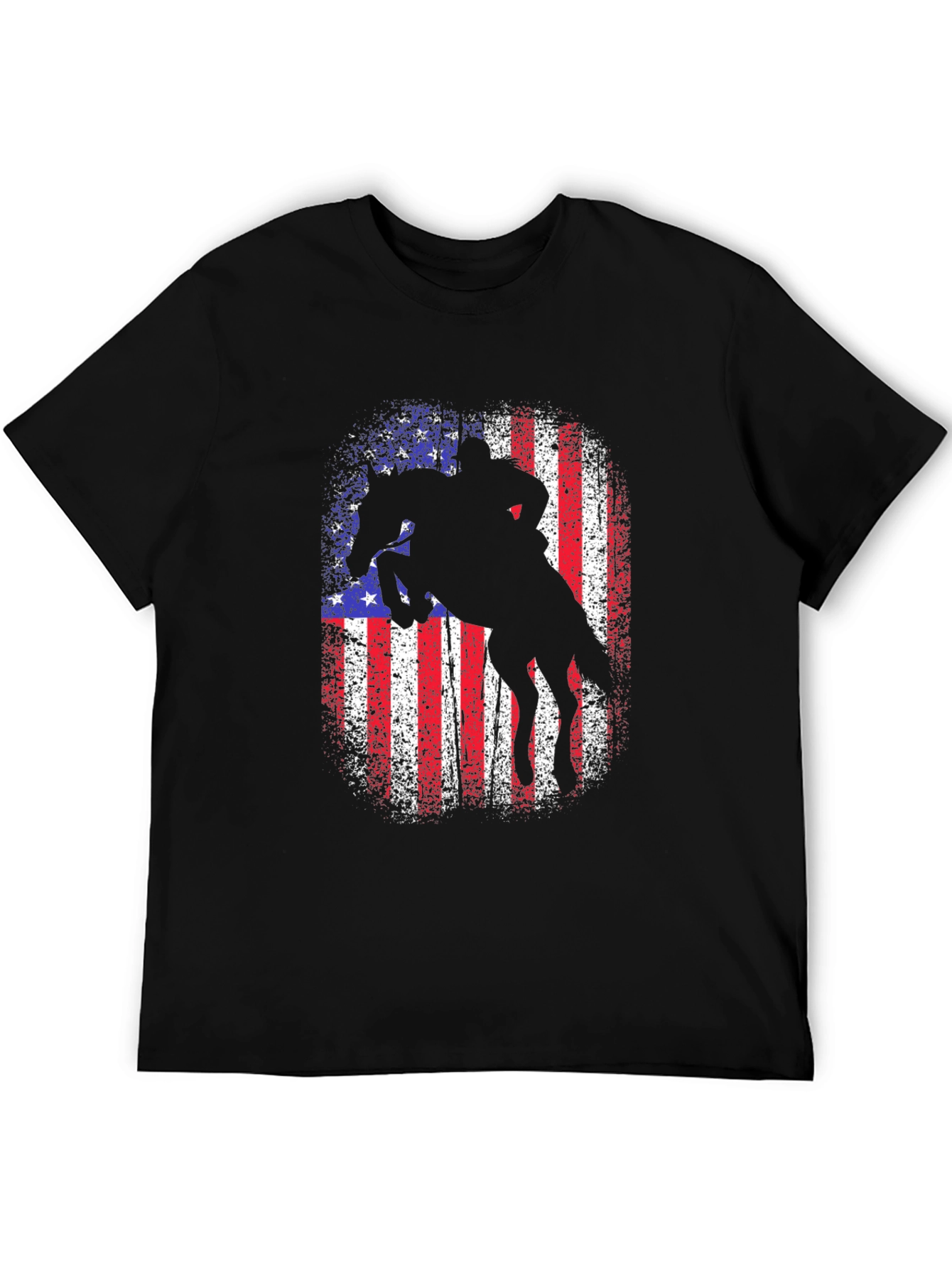 American Rodeo T-Shirt - Patriotic Rider Design