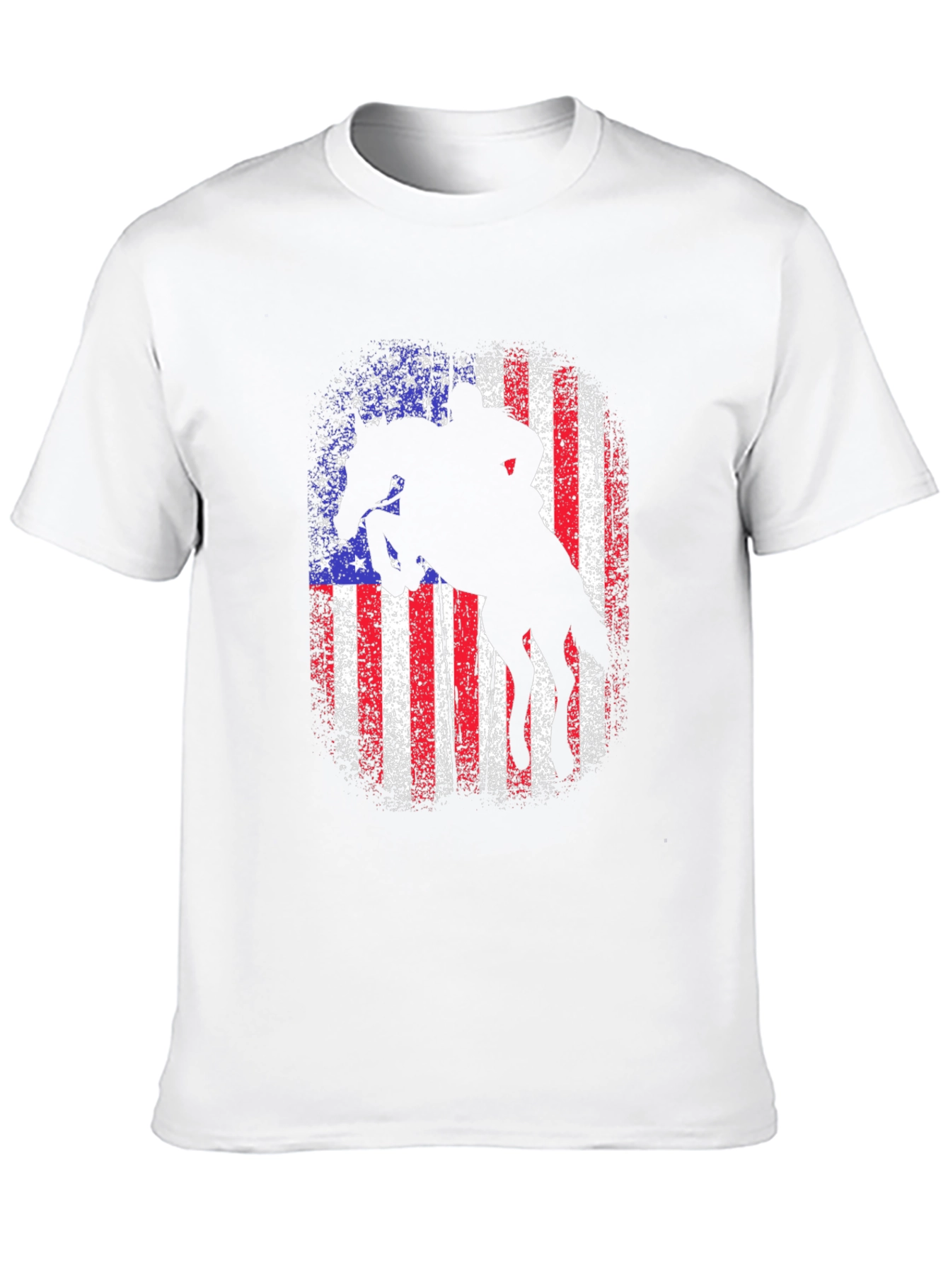 American Rodeo T-Shirt - Patriotic Rider Design