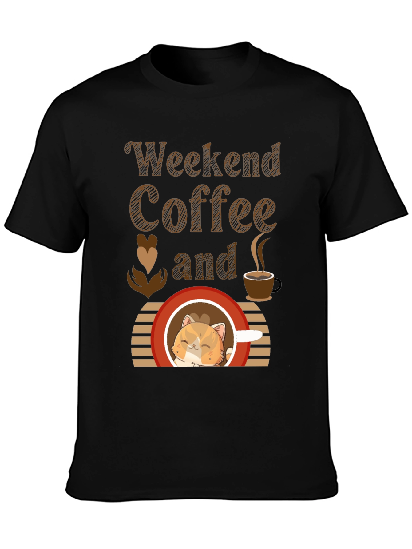 Weekend Coffee and Cat T-Shirt