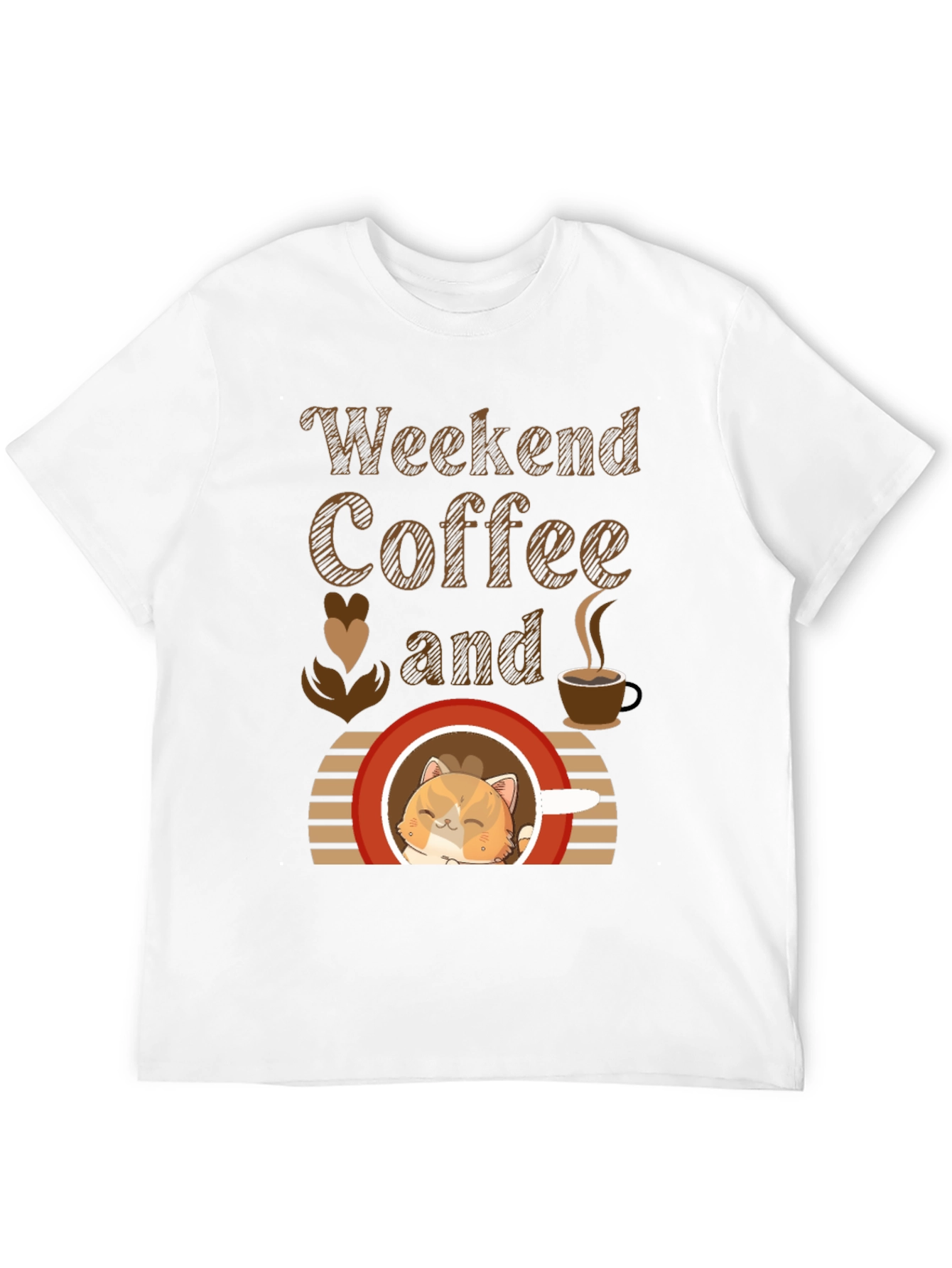 Weekend Coffee and Cat T-Shirt