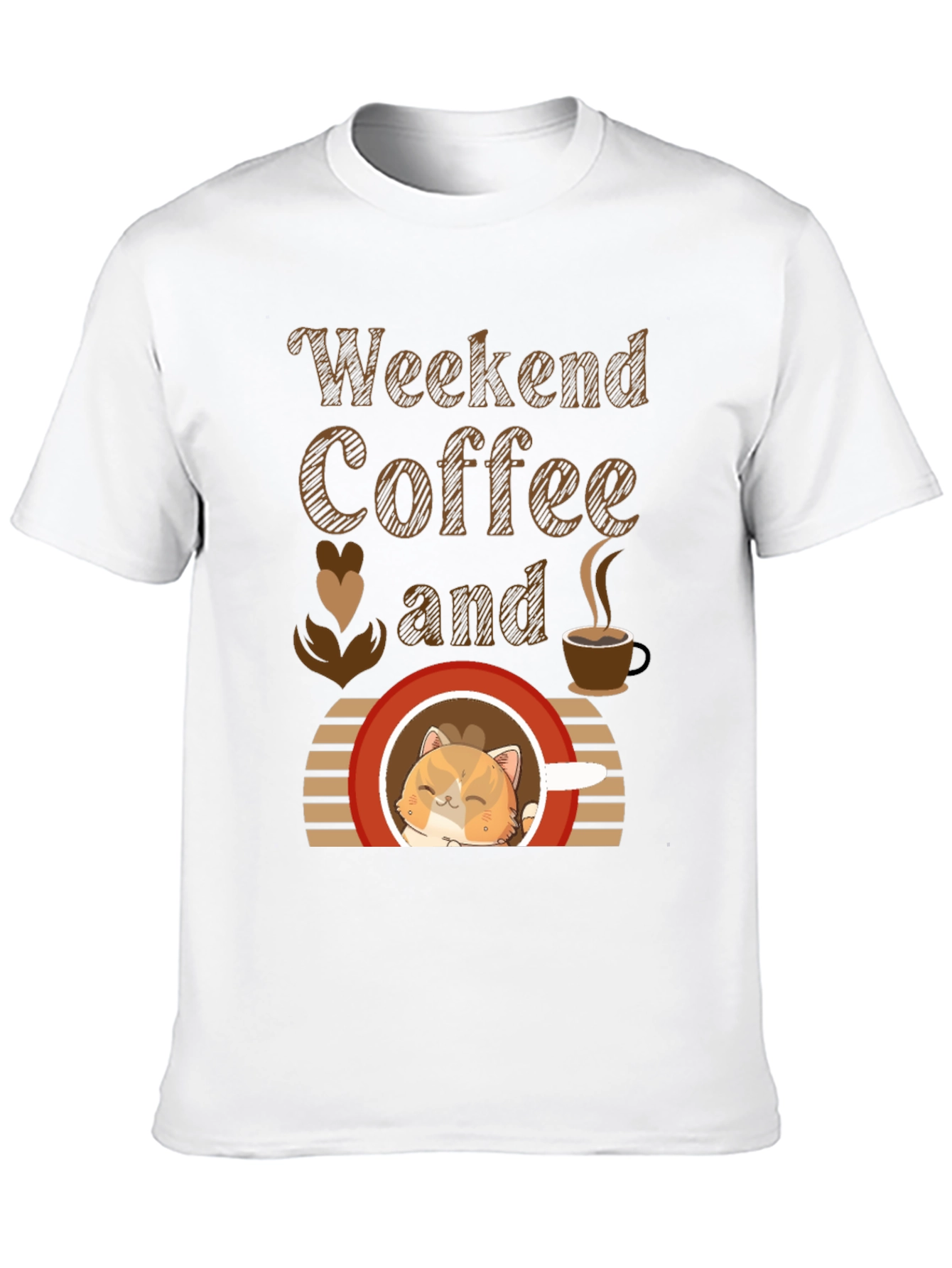 Weekend Coffee and Cat T-Shirt