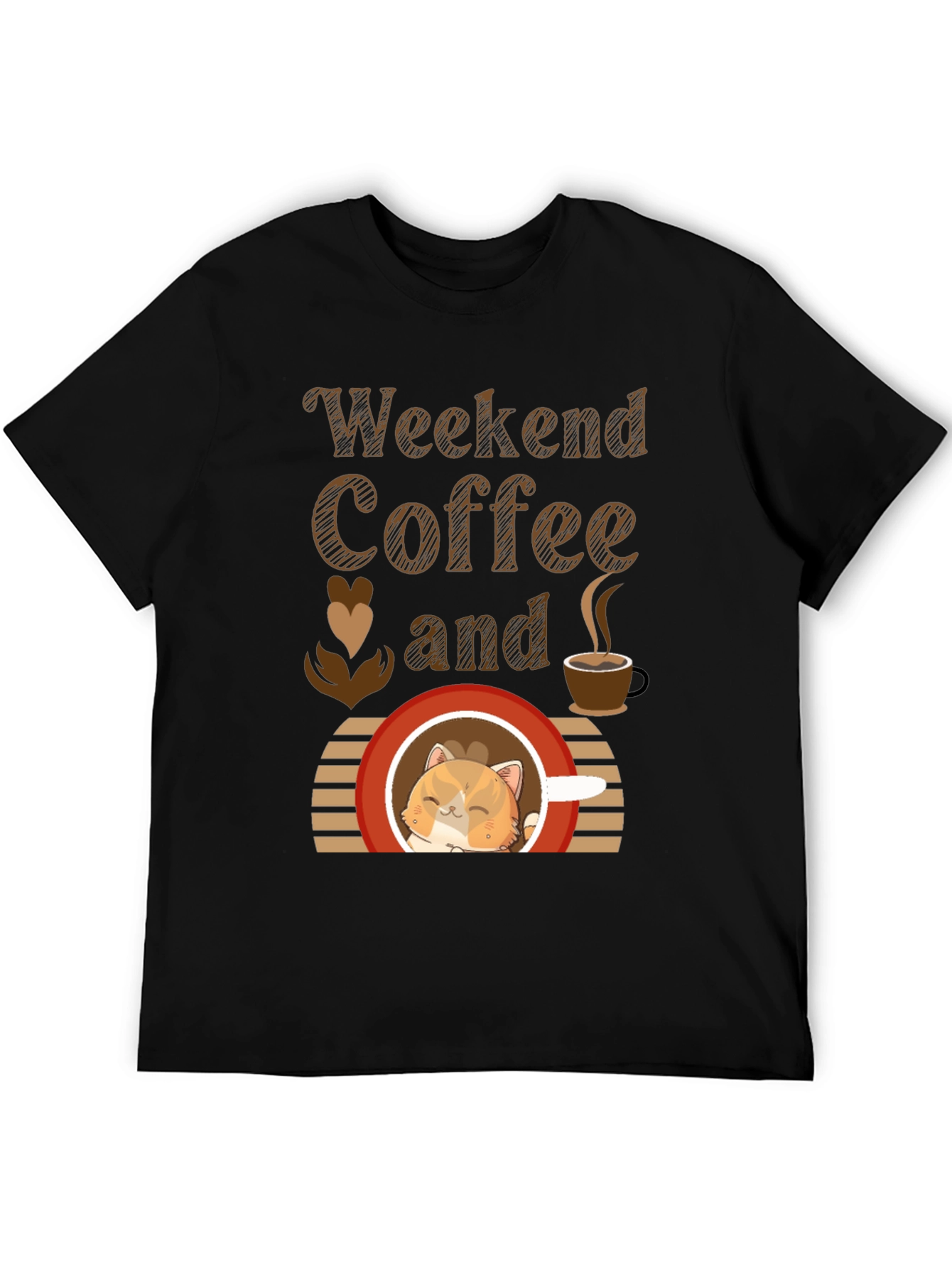 Weekend Coffee and Cat T-Shirt