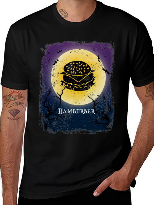 Hamburger Moon Halloween T-Shirt