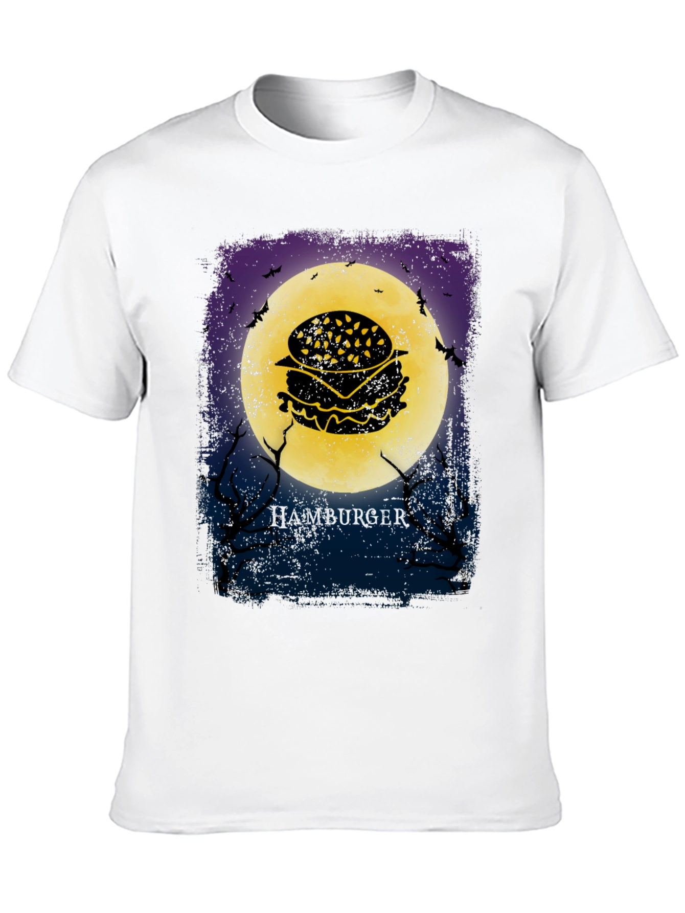 Hamburger Moon Halloween T-Shirt
