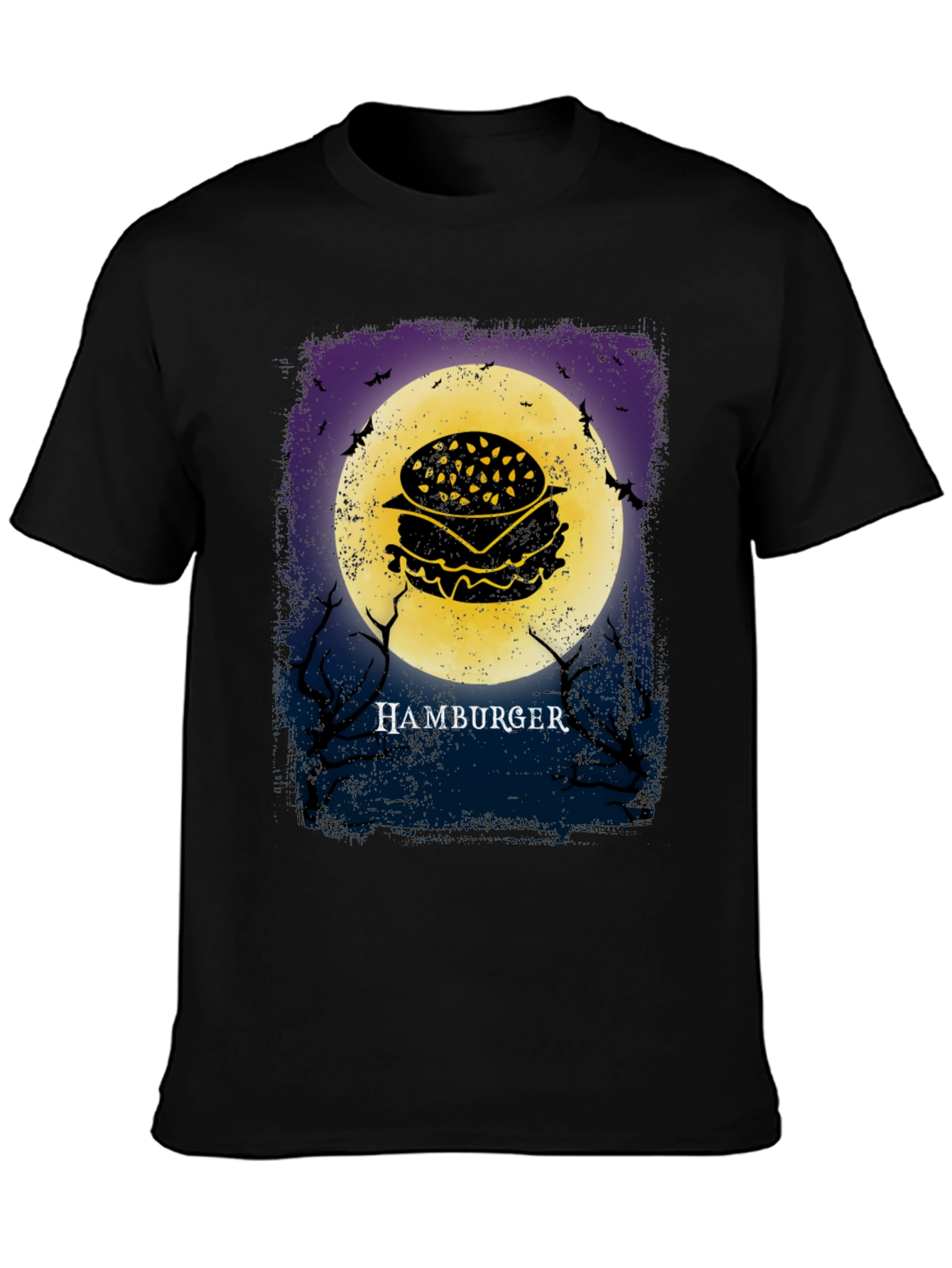 Hamburger Moon Halloween T-Shirt