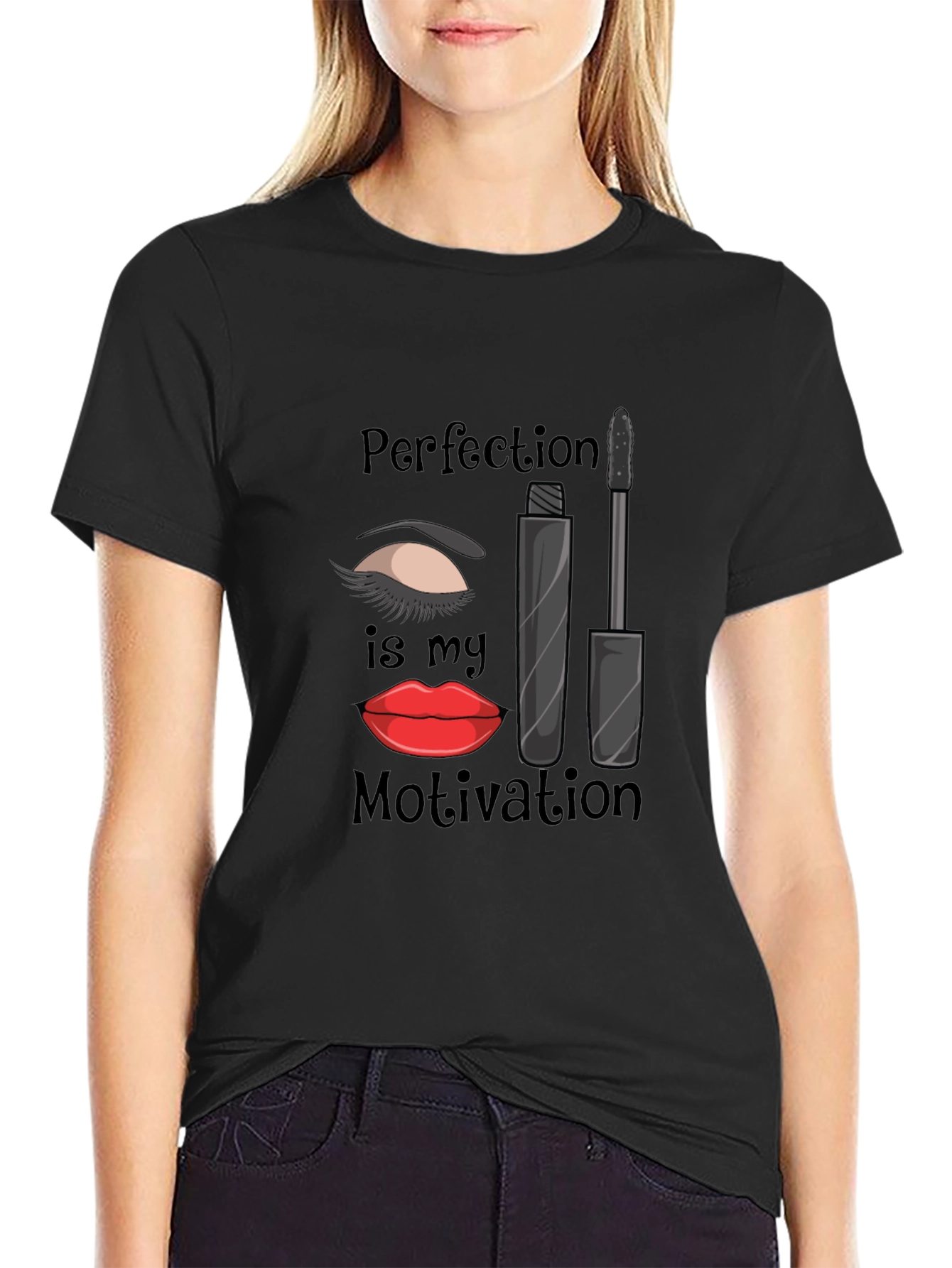 Perfection is My Motivation T-Shirt - Makeup Lover Tee