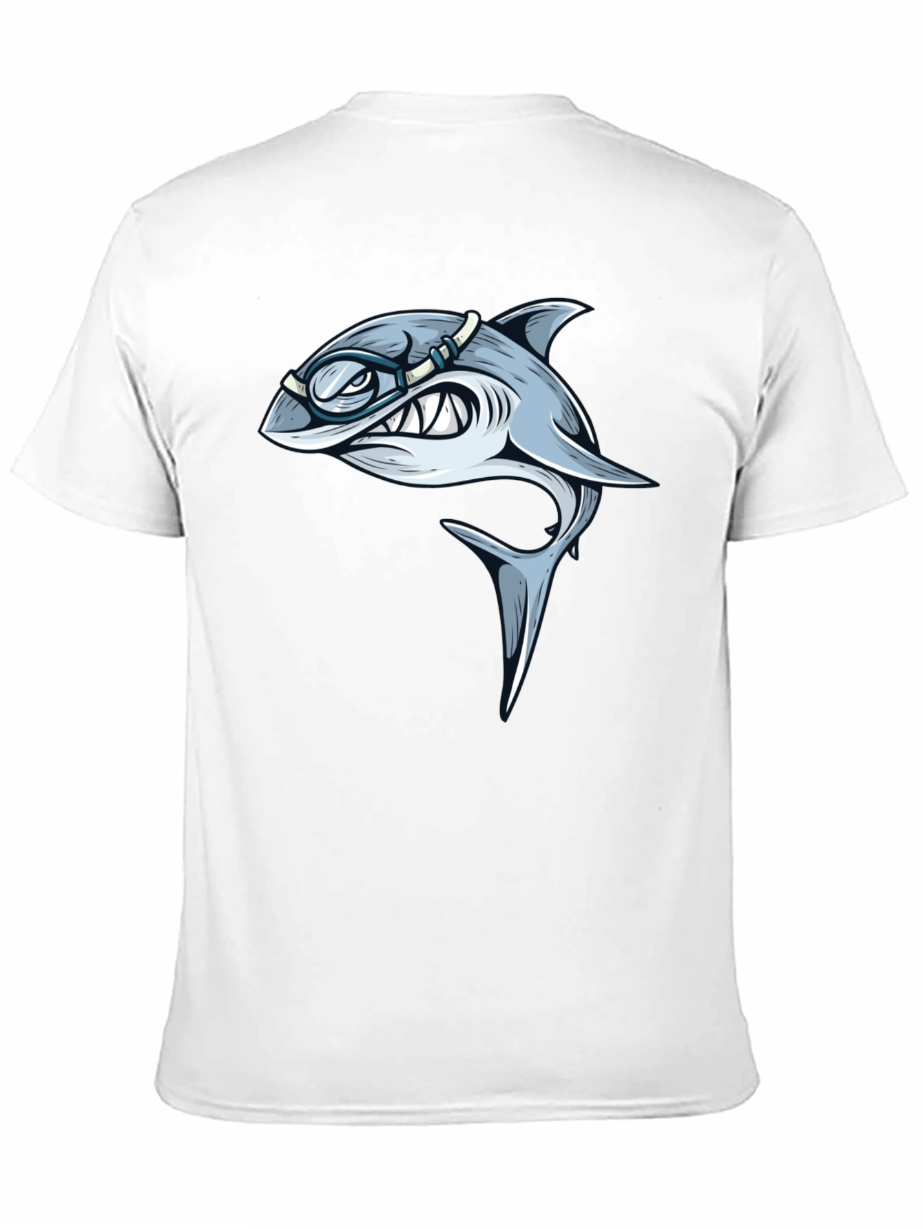 Shark with Goggles Graphic T-Shirt - Black