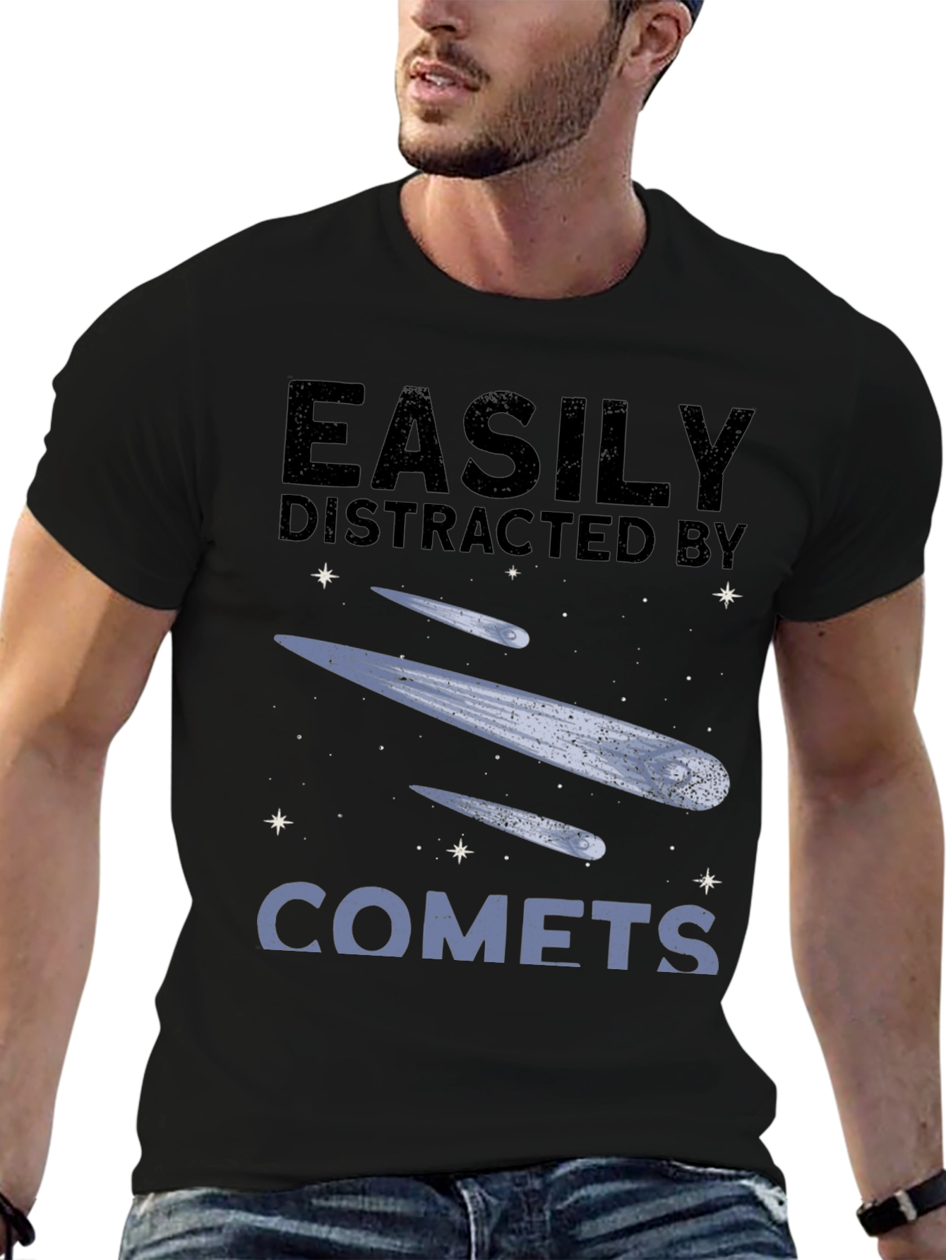 Easily Distracted by Comets Graphic Tee