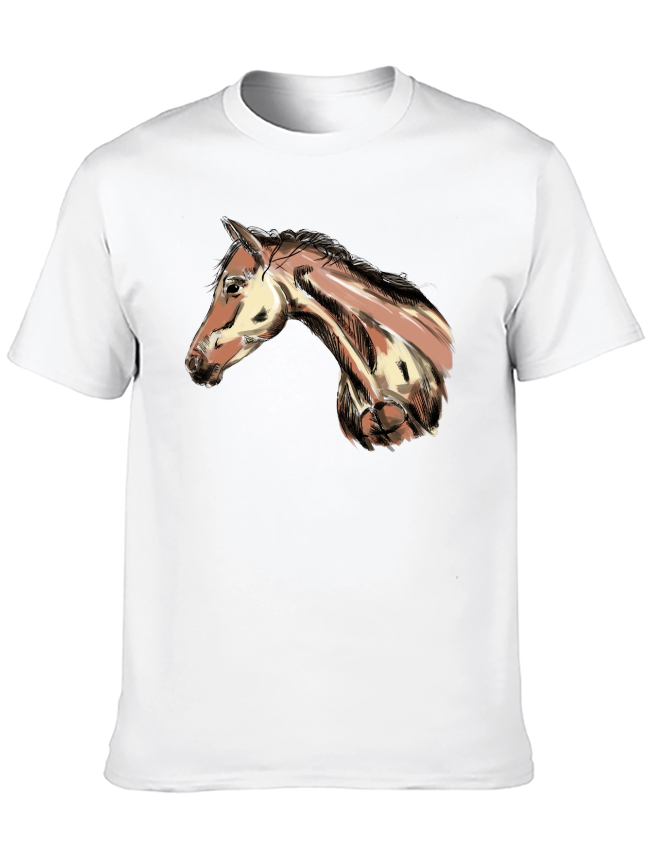 Horse Graphic T-Shirt - Mens Black Tee