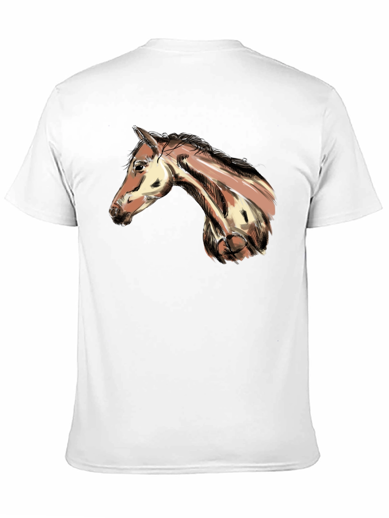 Horse Graphic T-Shirt - Mens Black Tee