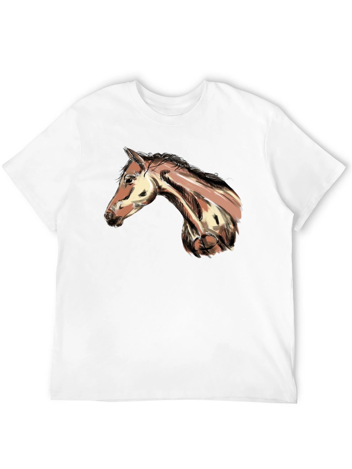 Horse Graphic T-Shirt - Mens Black Tee