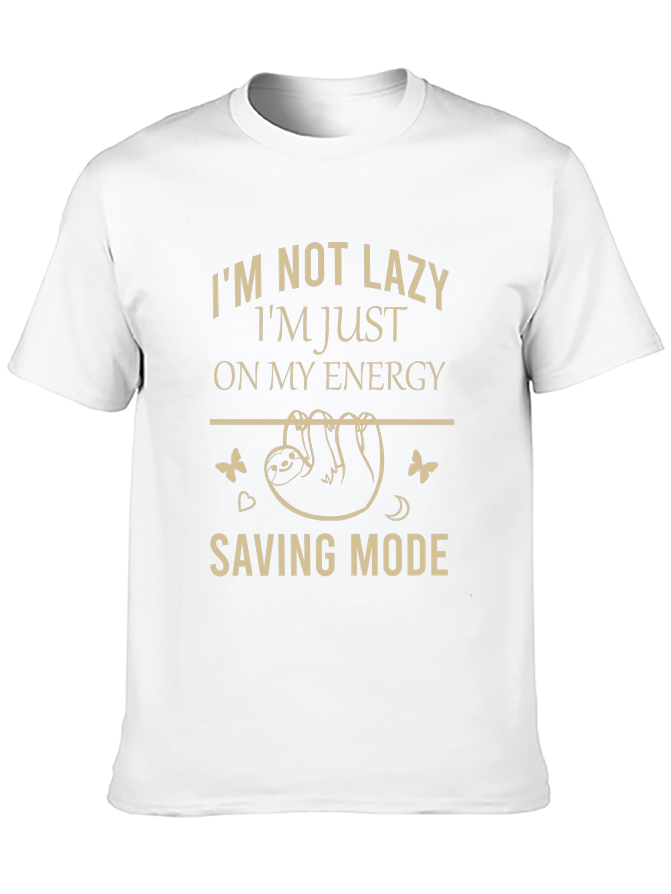 Energy Saving Mode Sloth Graphic T-Shirt