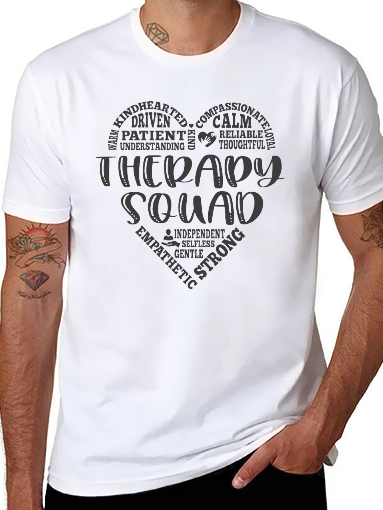 Therapy Squad Heart Graphic Tee - Black