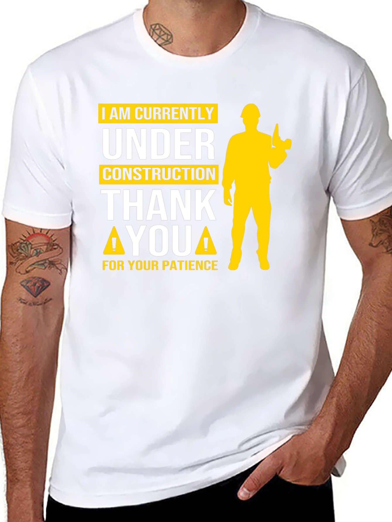 Under Construction Graphic Tee - Funny Novelty Shirt