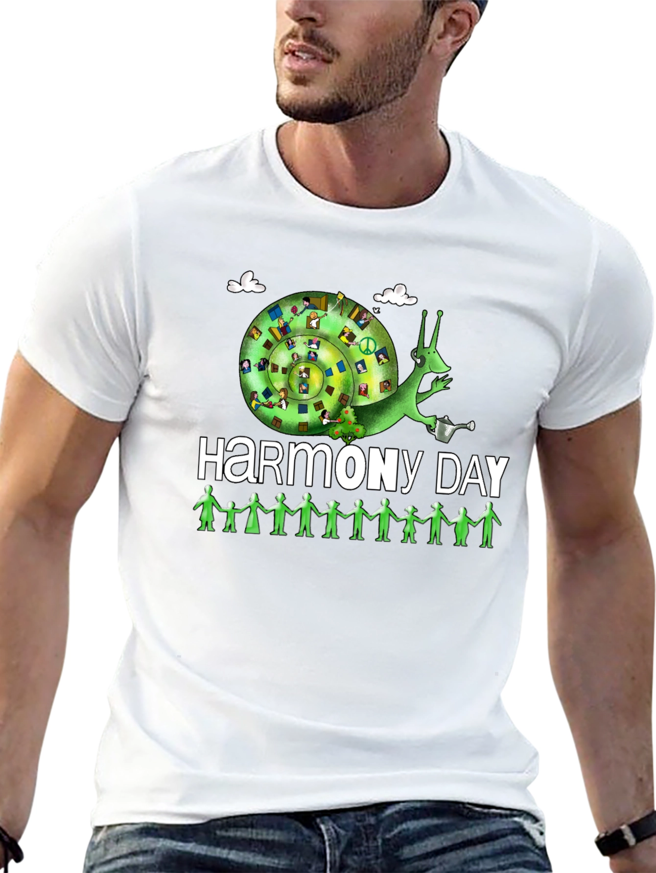 Harmony Day T-Shirt: Peace Love and Unity Design