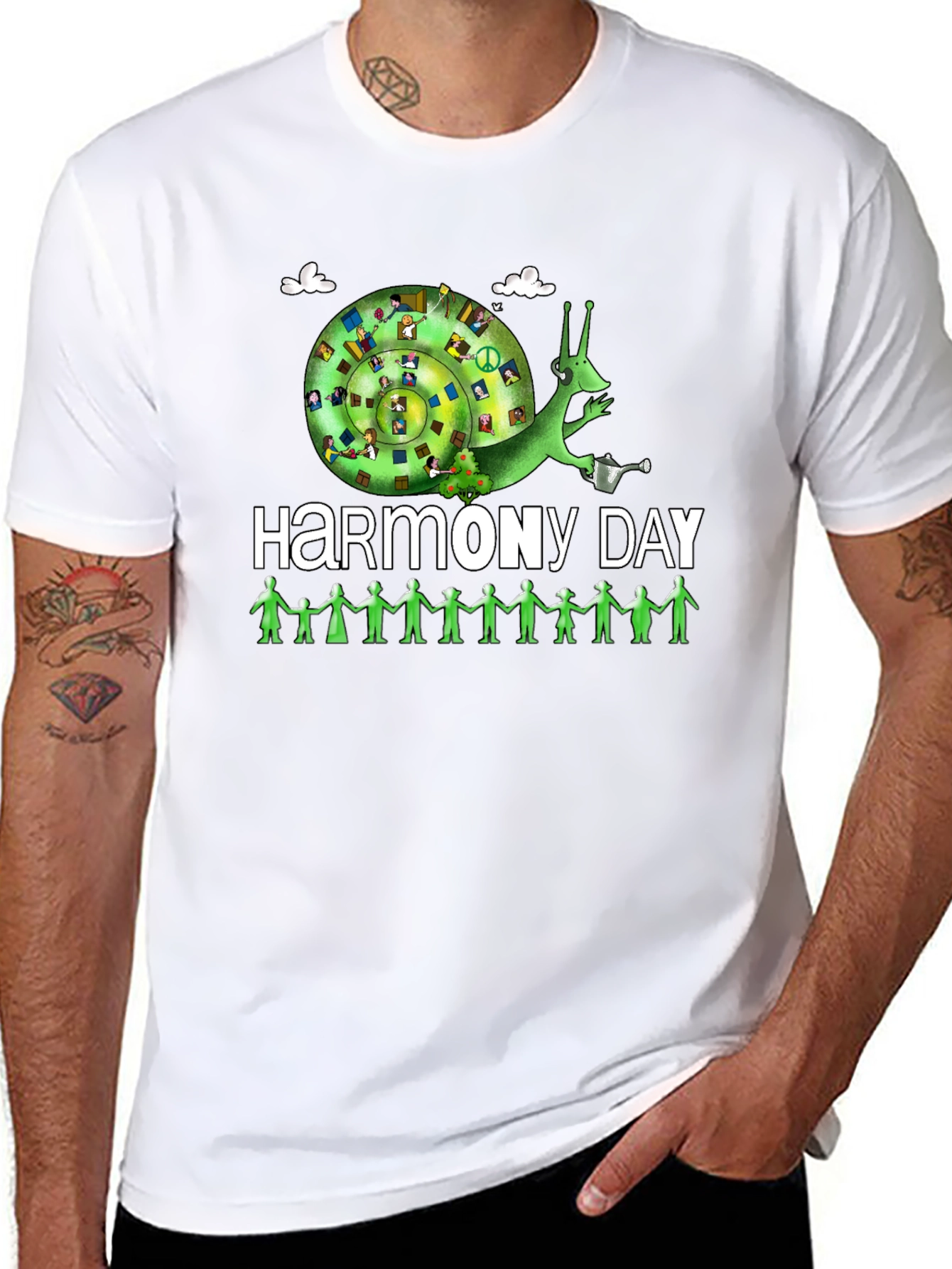 Harmony Day T-Shirt: Peace Love and Unity Design