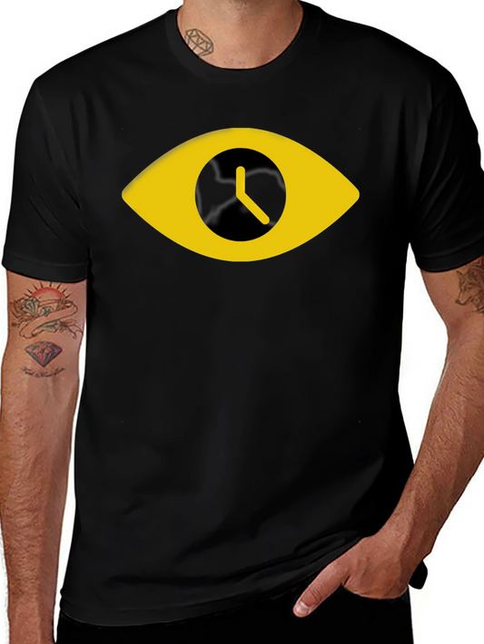 Eye Clock Graphic Black T-Shirt