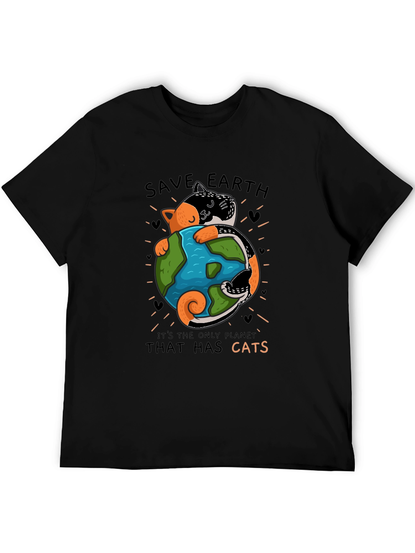 Save Earth Cats T-Shirt - Unique Graphic Tee