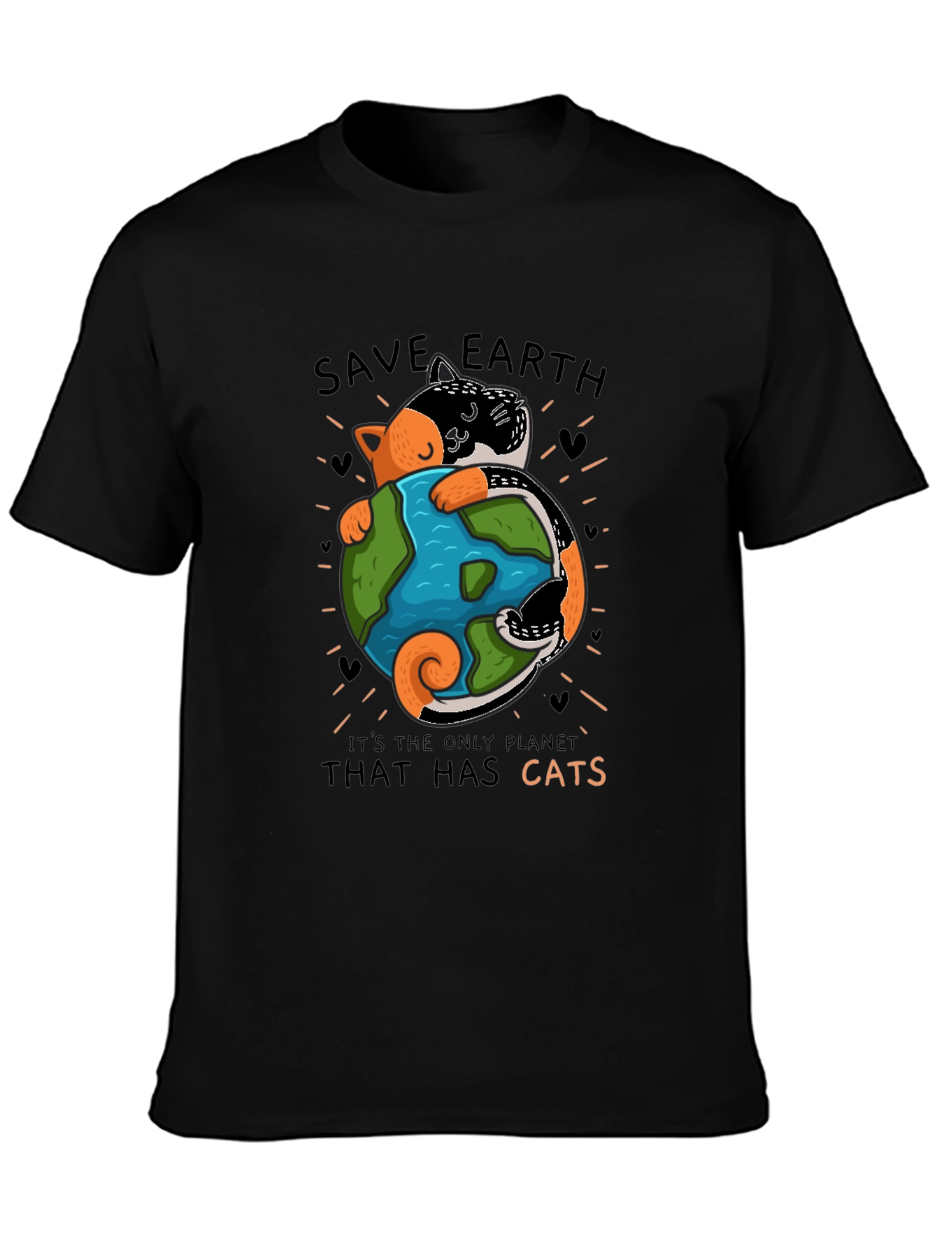 Save Earth Cats T-Shirt - Unique Graphic Tee