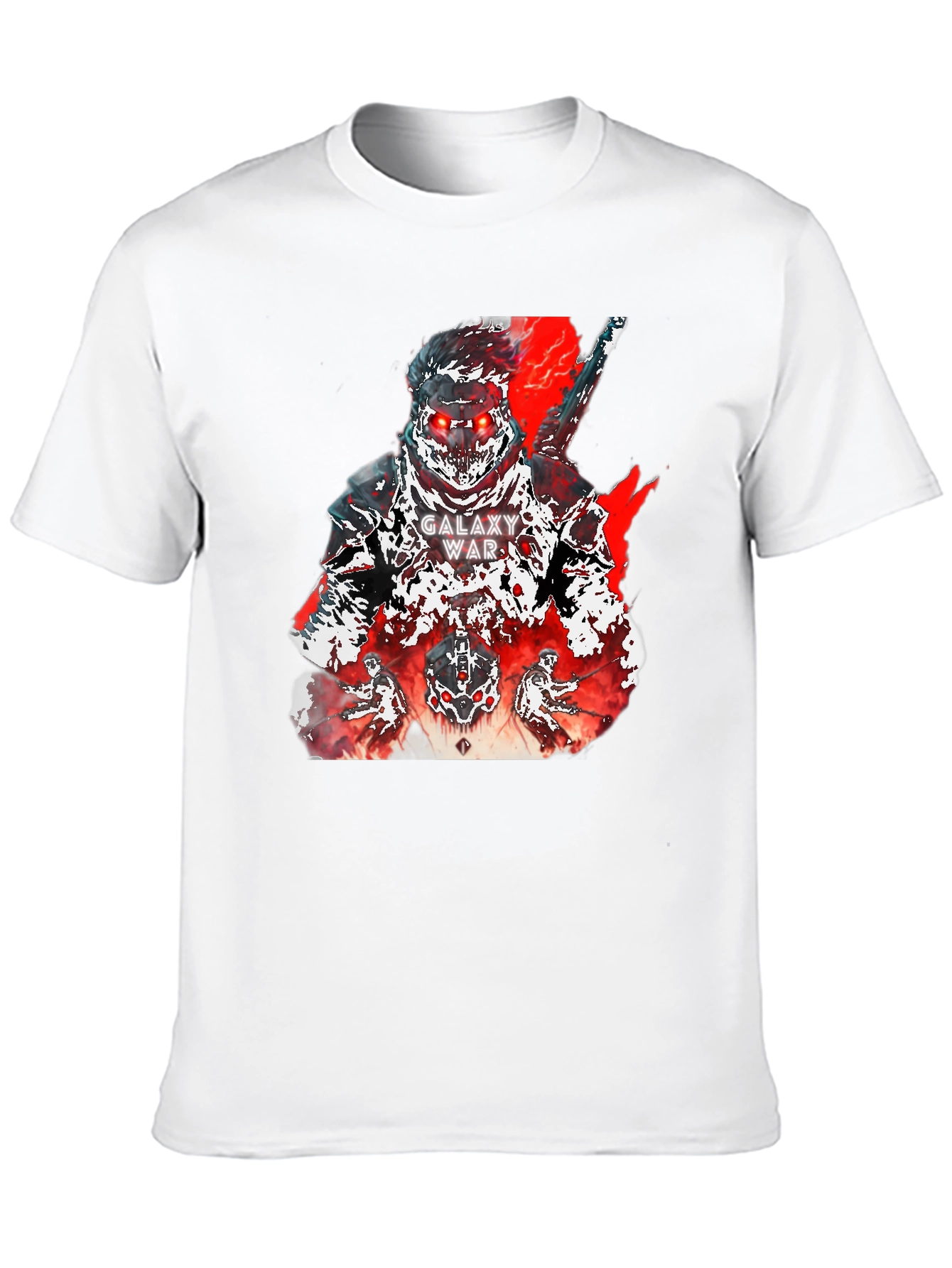 Galaxy War Graphic Tee - Bold Black Cotton T-Shirt