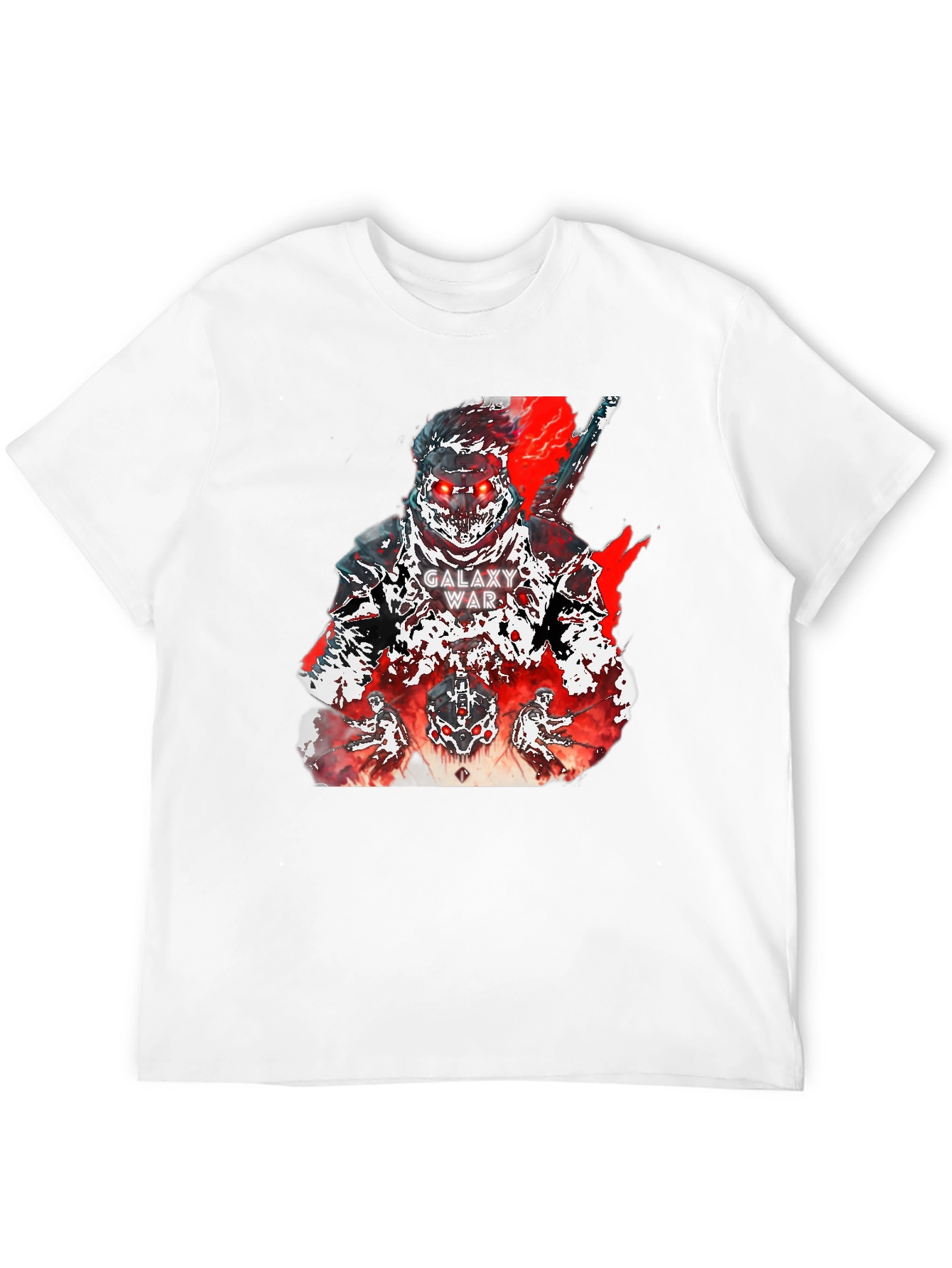 Galaxy War Graphic Tee - Bold Black Cotton T-Shirt