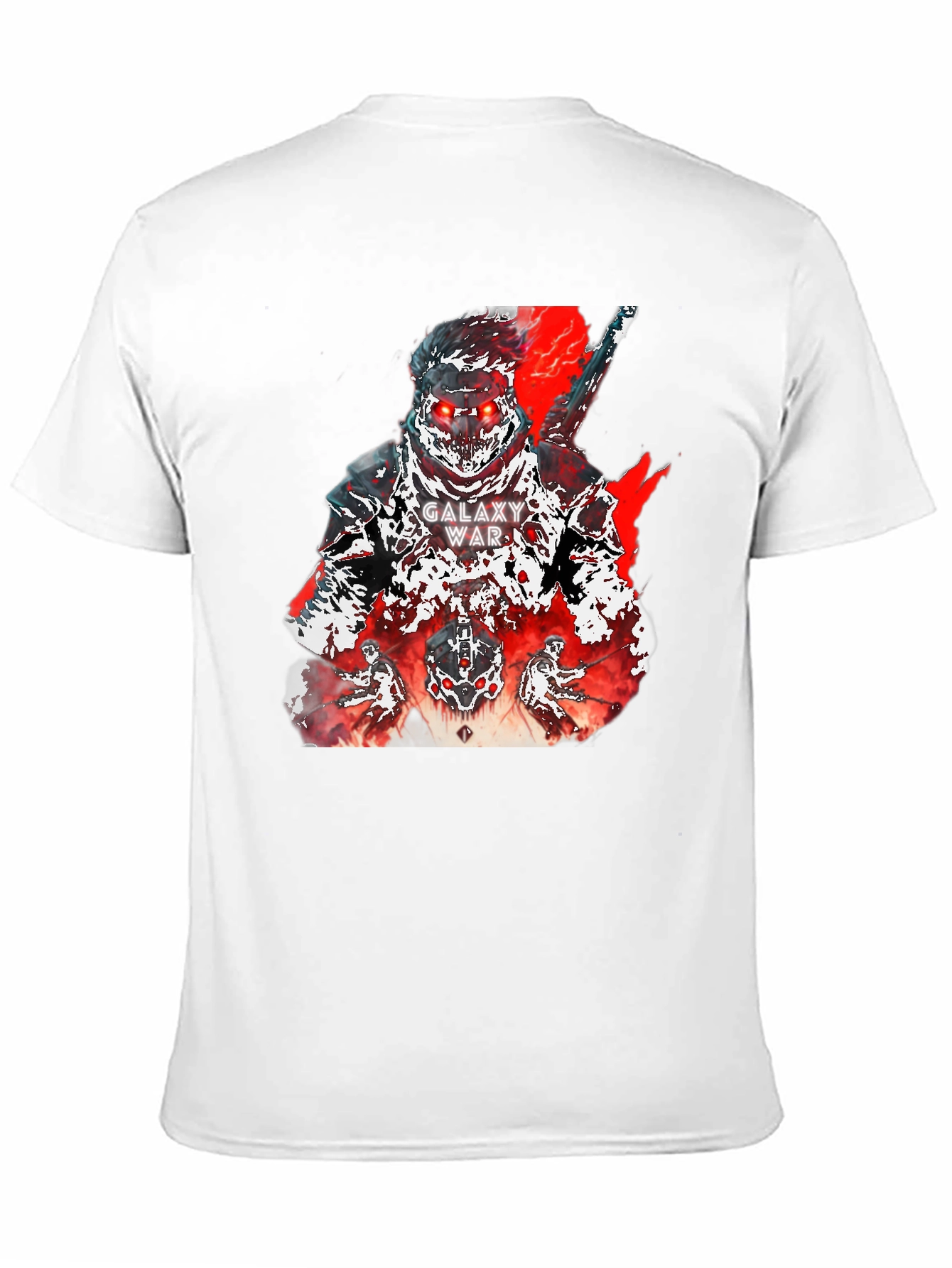 Galaxy War Graphic Tee - Bold Black Cotton T-Shirt