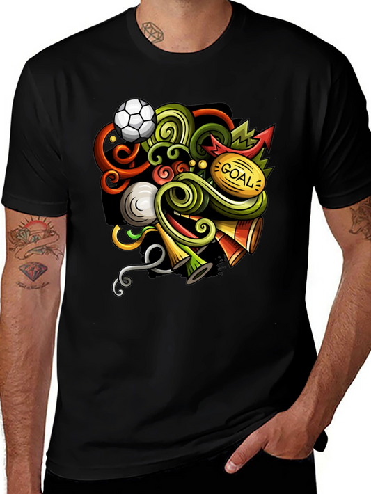 Soccer Doodle Graphic T-Shirt
