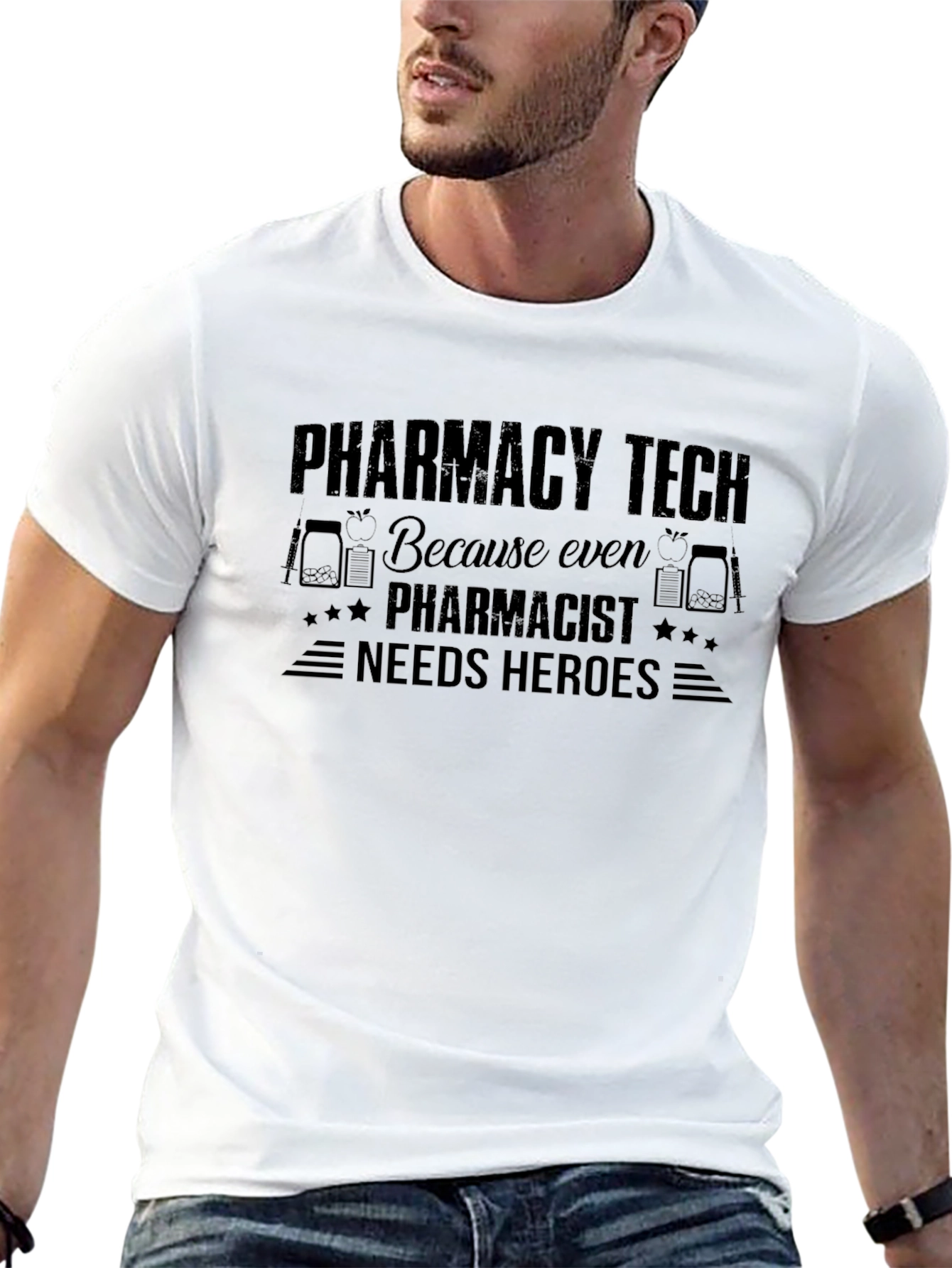 Pharmacy Tech Hero T-Shirt - Black