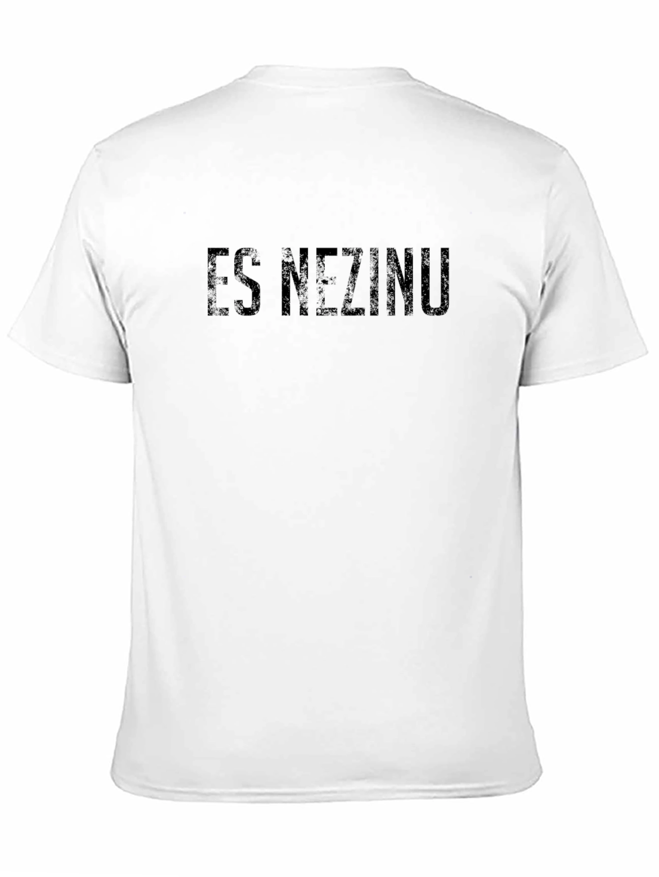 Es Nezinu Black Graphic Tee Shirt