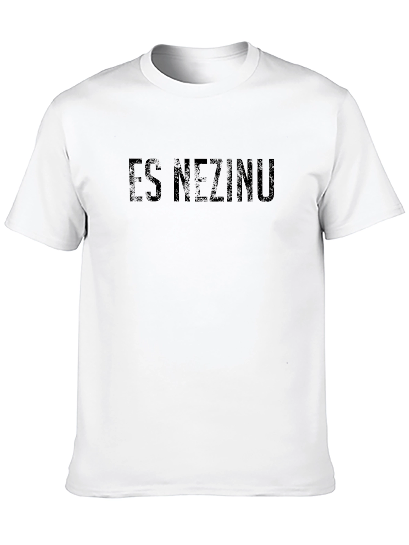 Es Nezinu Black Graphic Tee Shirt