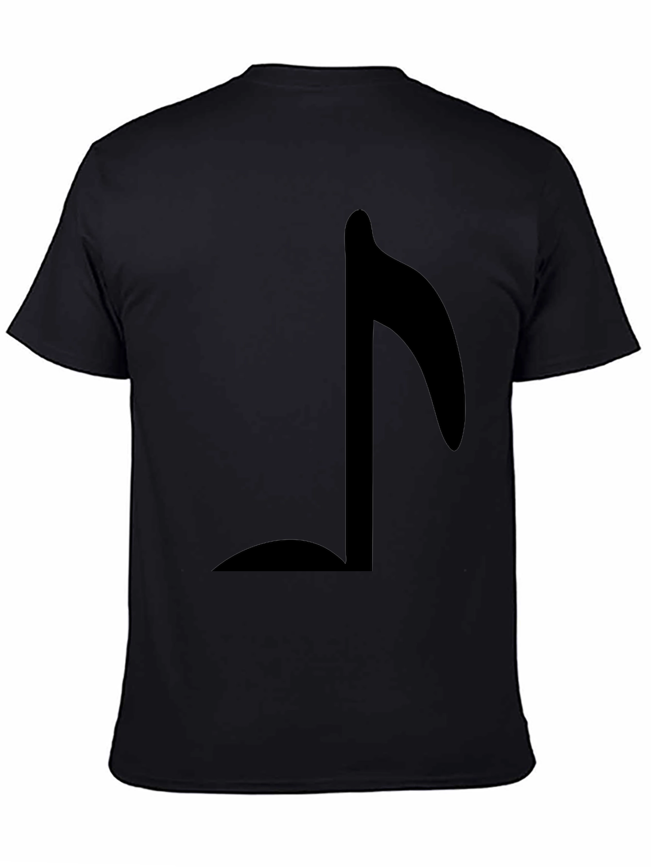 Musical Note Graphic T-Shirt - Black