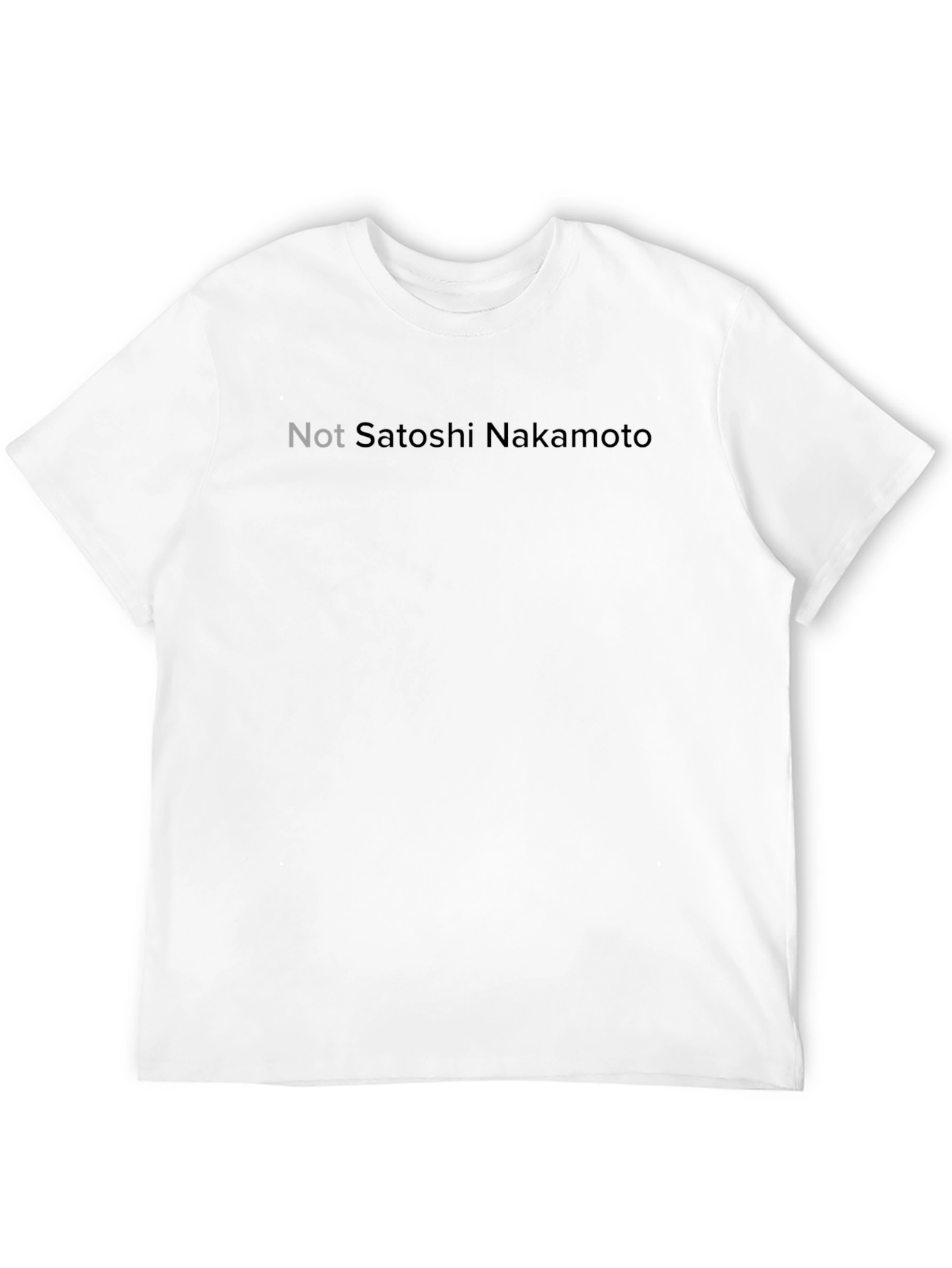 Not Satoshi Nakamoto Black T-Shirt