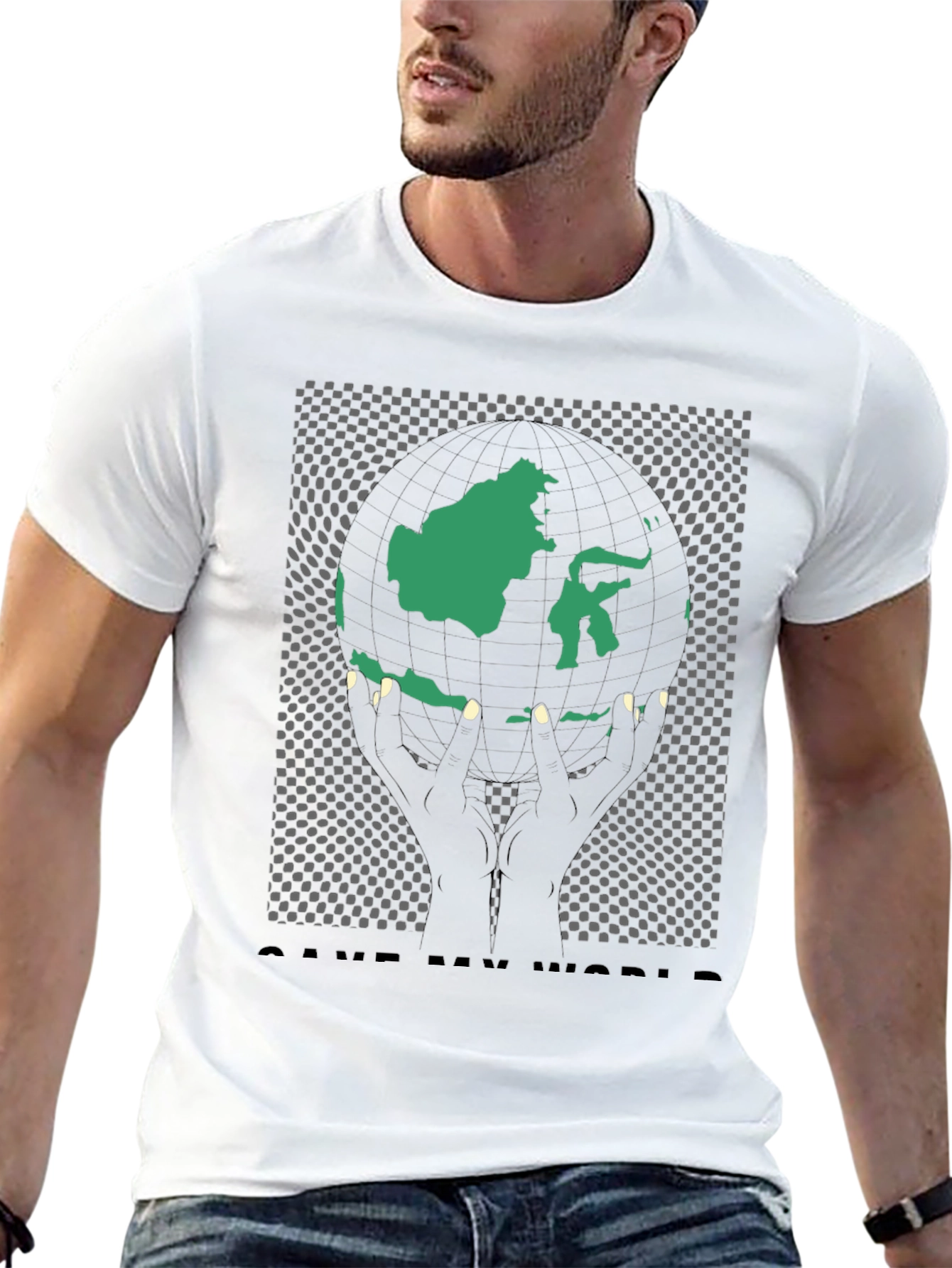 Save My World Graphic Tee - Black