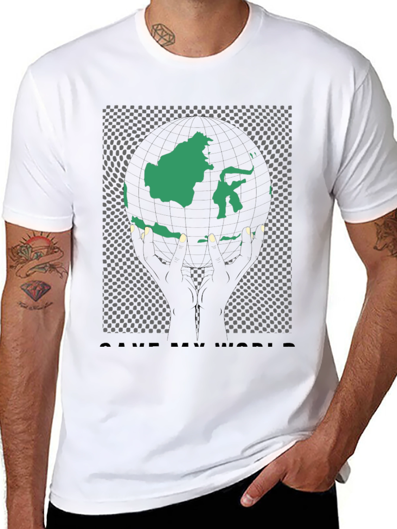 Save My World Graphic Tee - Black