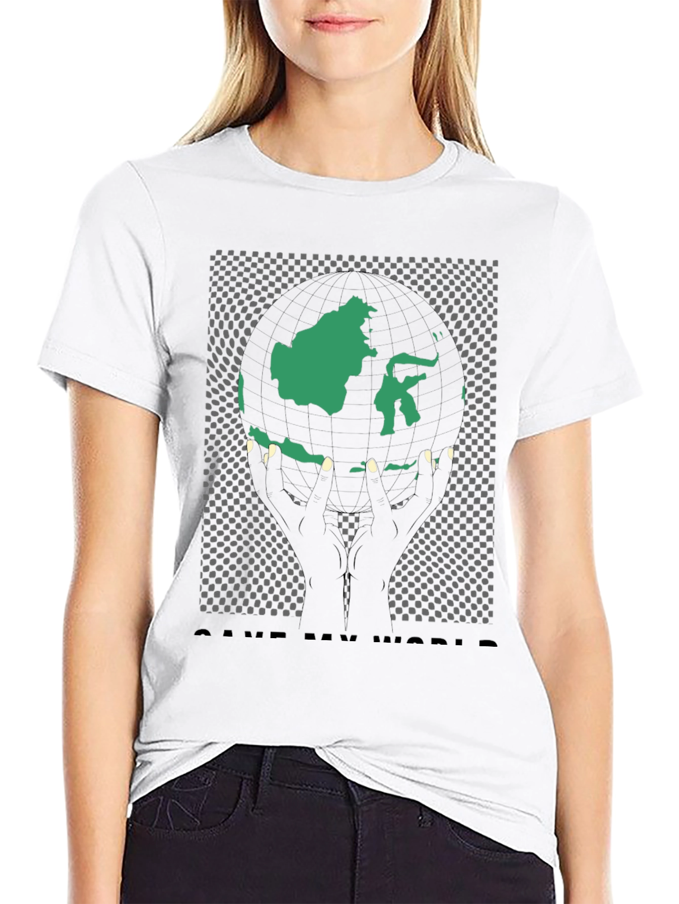Save My World Graphic Tee - Black