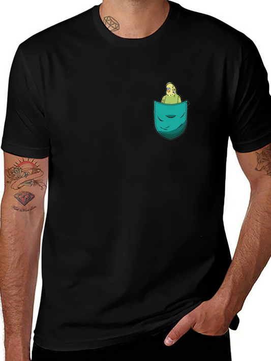 Pocket Parrot Graphic Tee - Quirky Comfort