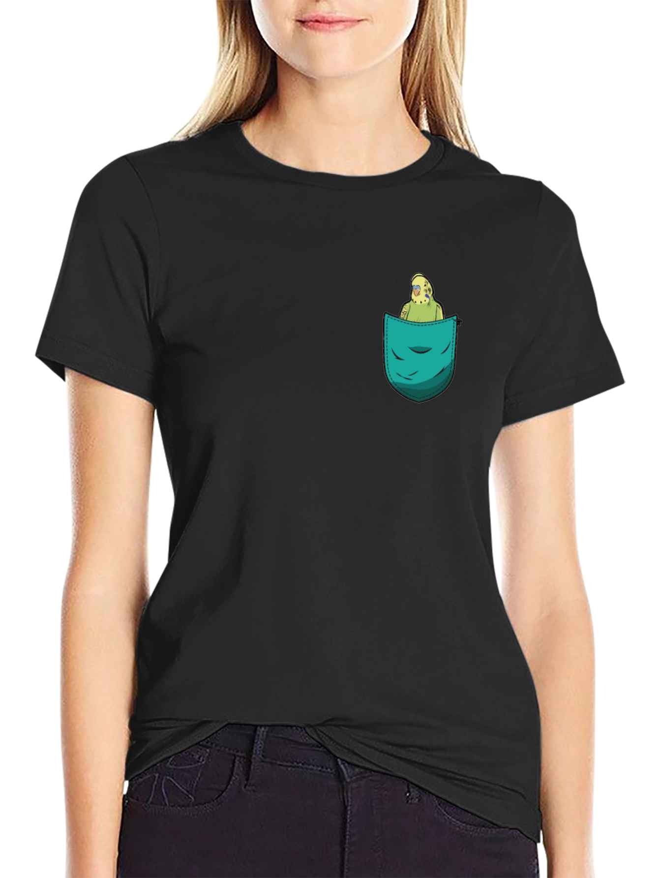 Pocket Parrot Graphic Tee - Quirky Comfort