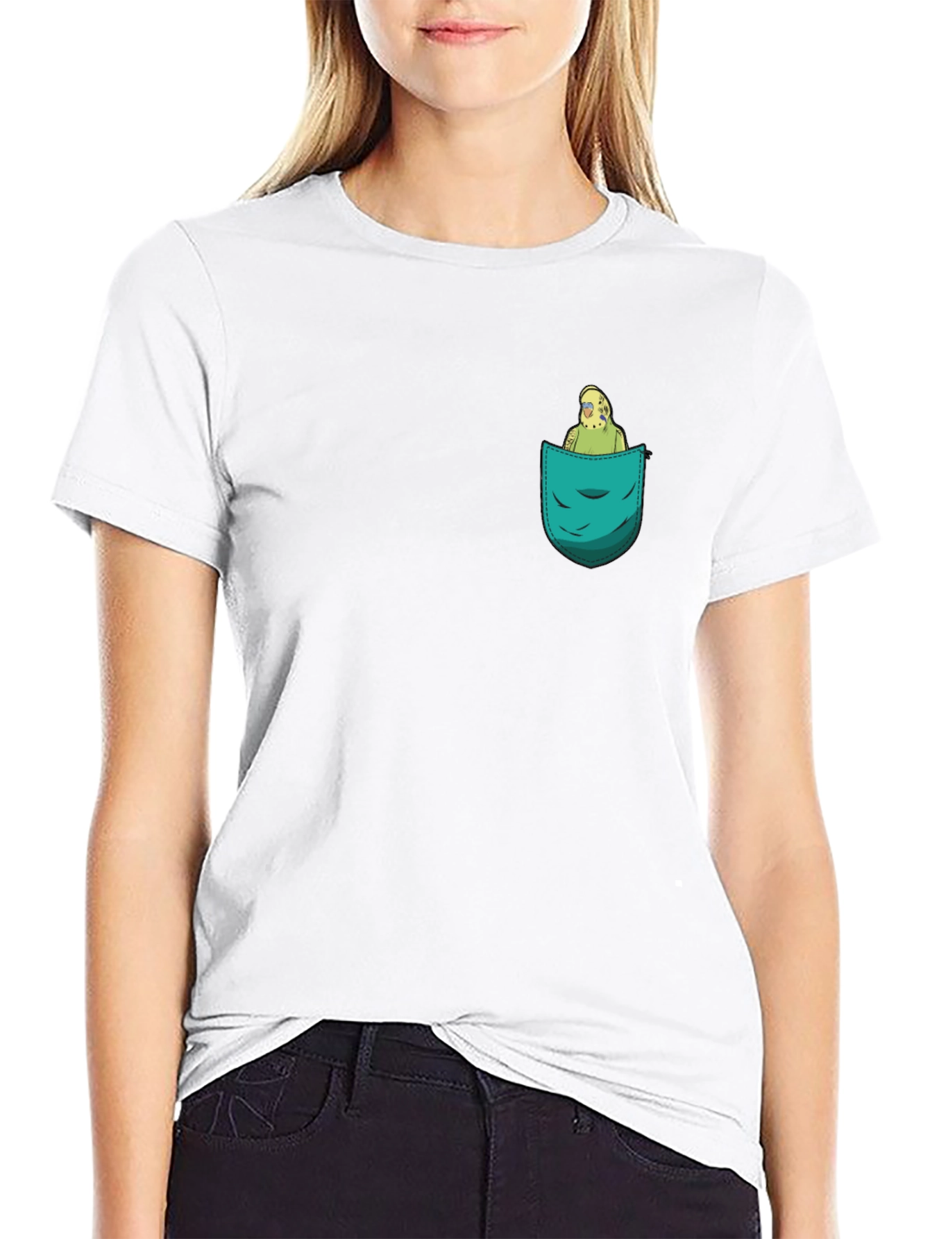 Pocket Parrot Graphic Tee - Quirky Comfort