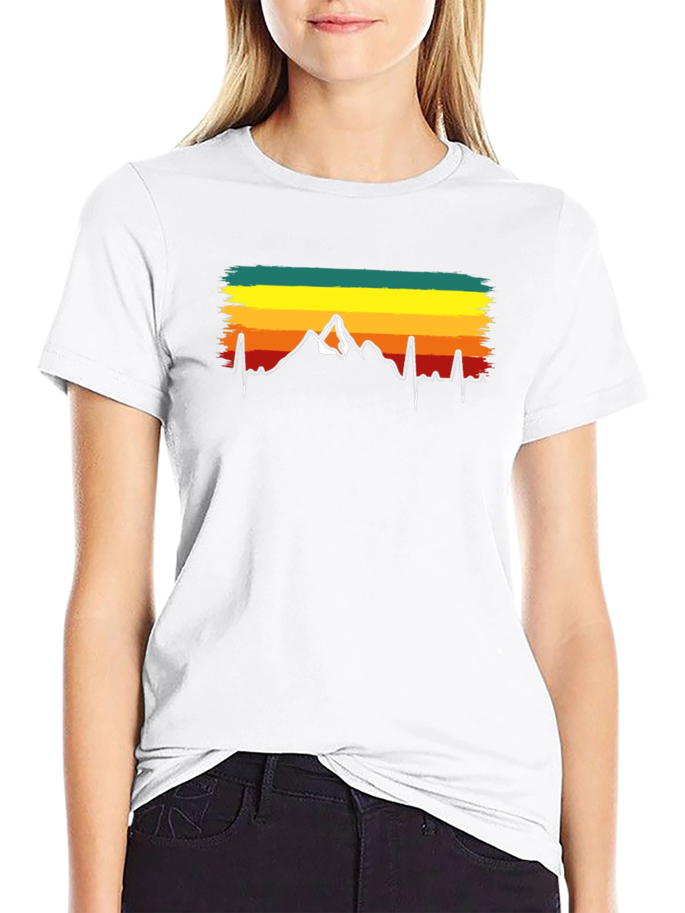 Mountain Heartbeat T-Shirt - Nature Lover Tee