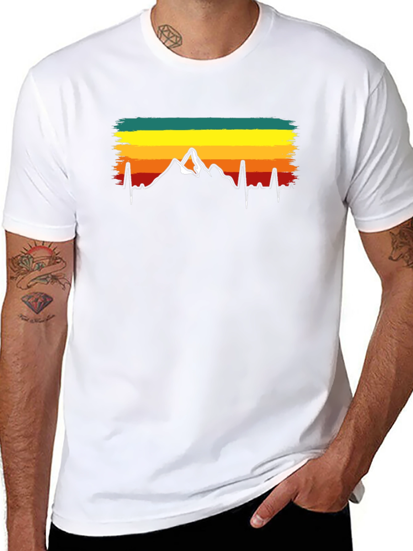 Mountain Heartbeat T-Shirt - Nature Lover Tee