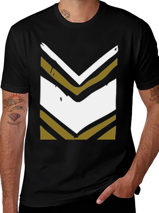 Retro Chevron Graphic Tee - Black