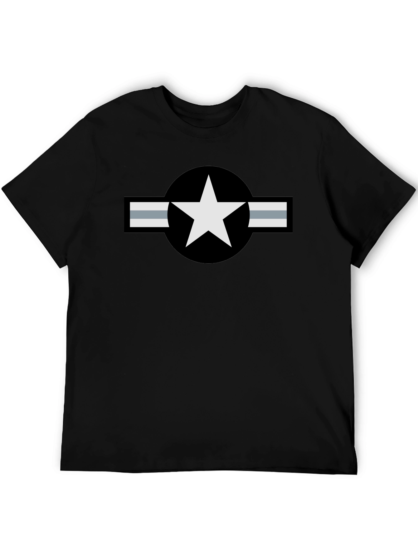 Military Star Logo Black T-Shirt
