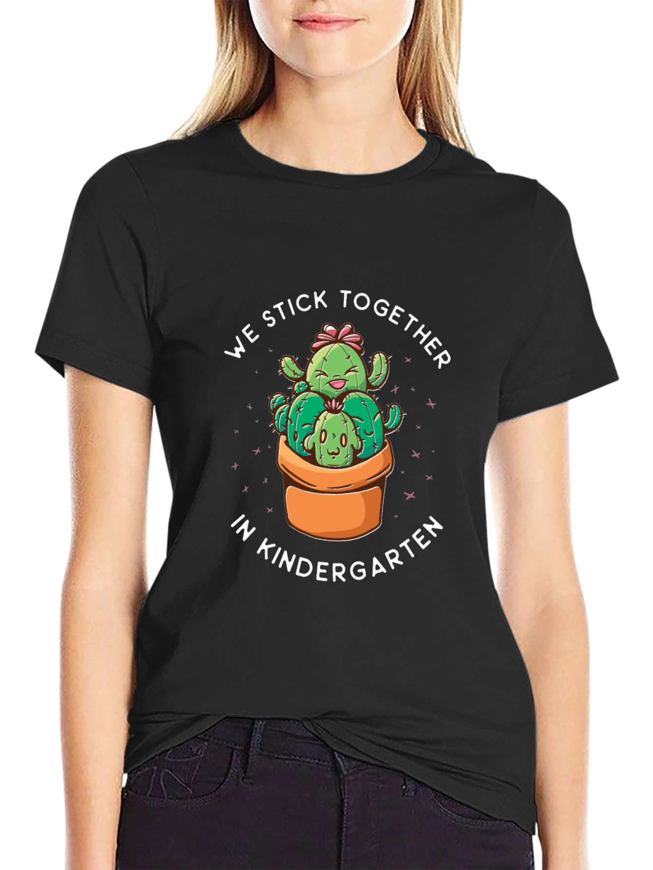 Kindergarten Cactus T-Shirt - We Stick Together!