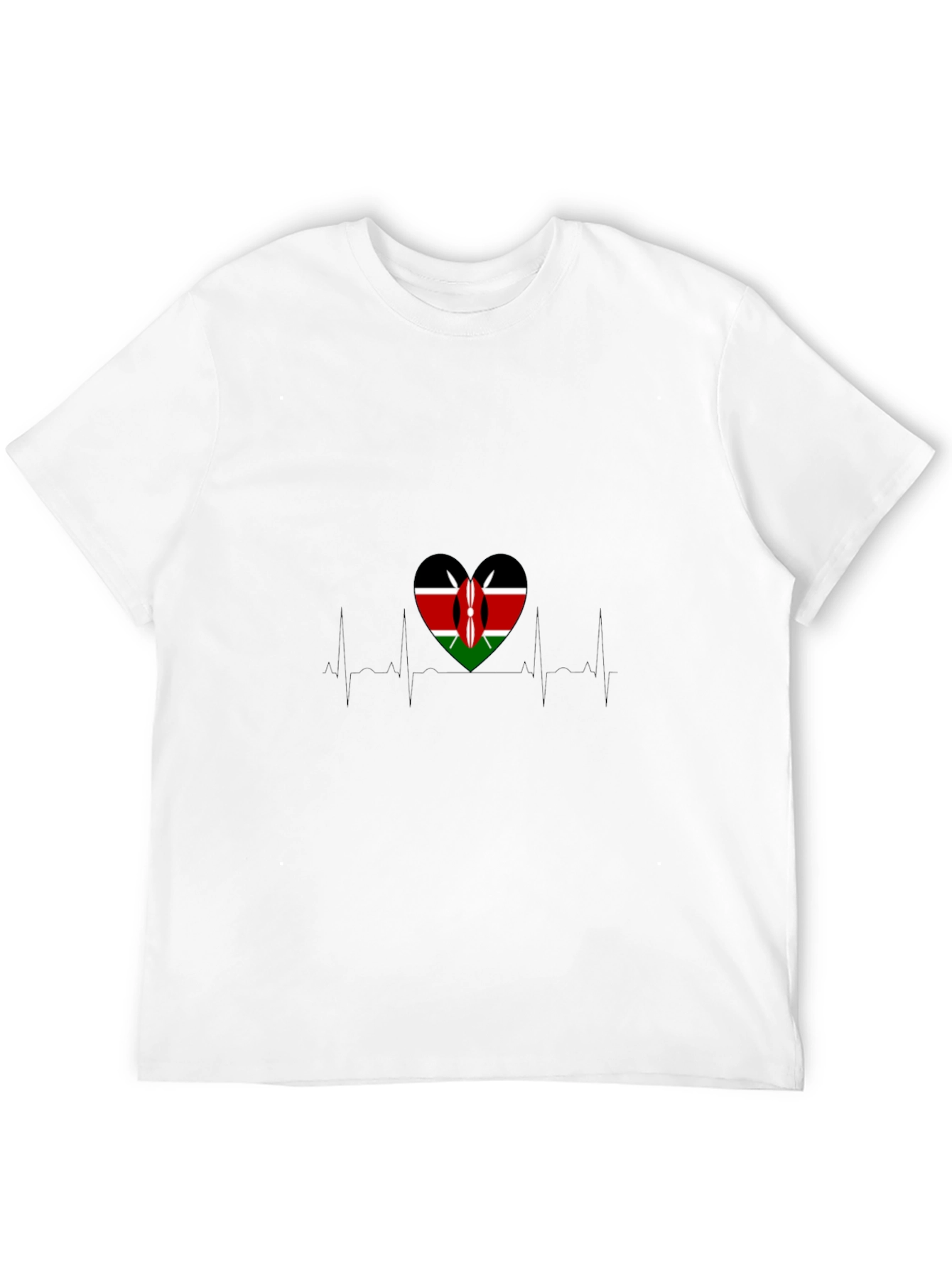 Kenyan Flag Heartbeat T-Shirt