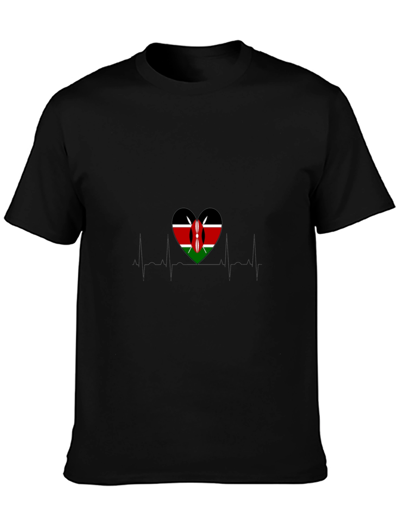 Kenyan Flag Heartbeat T-Shirt