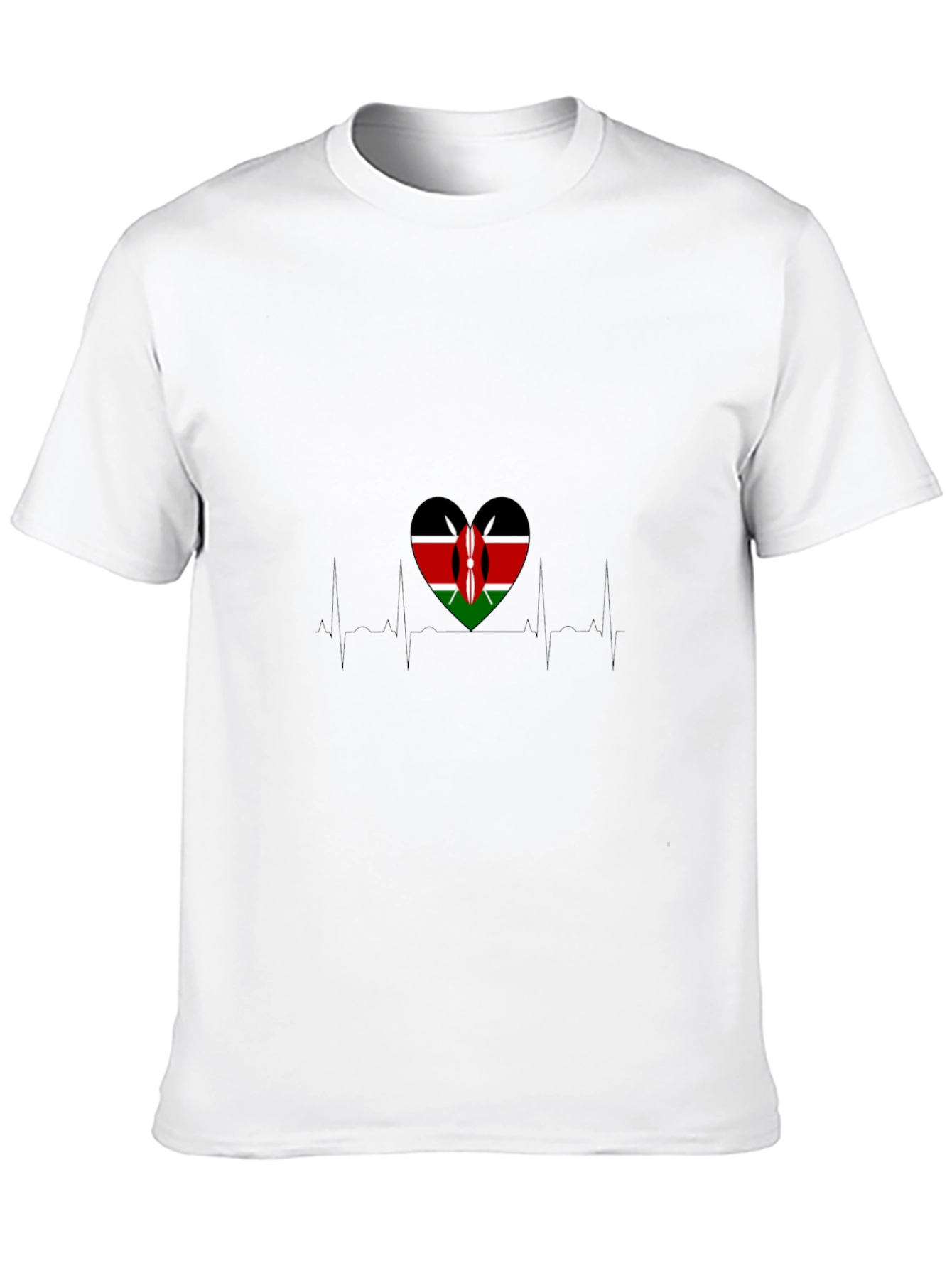 Kenyan Flag Heartbeat T-Shirt